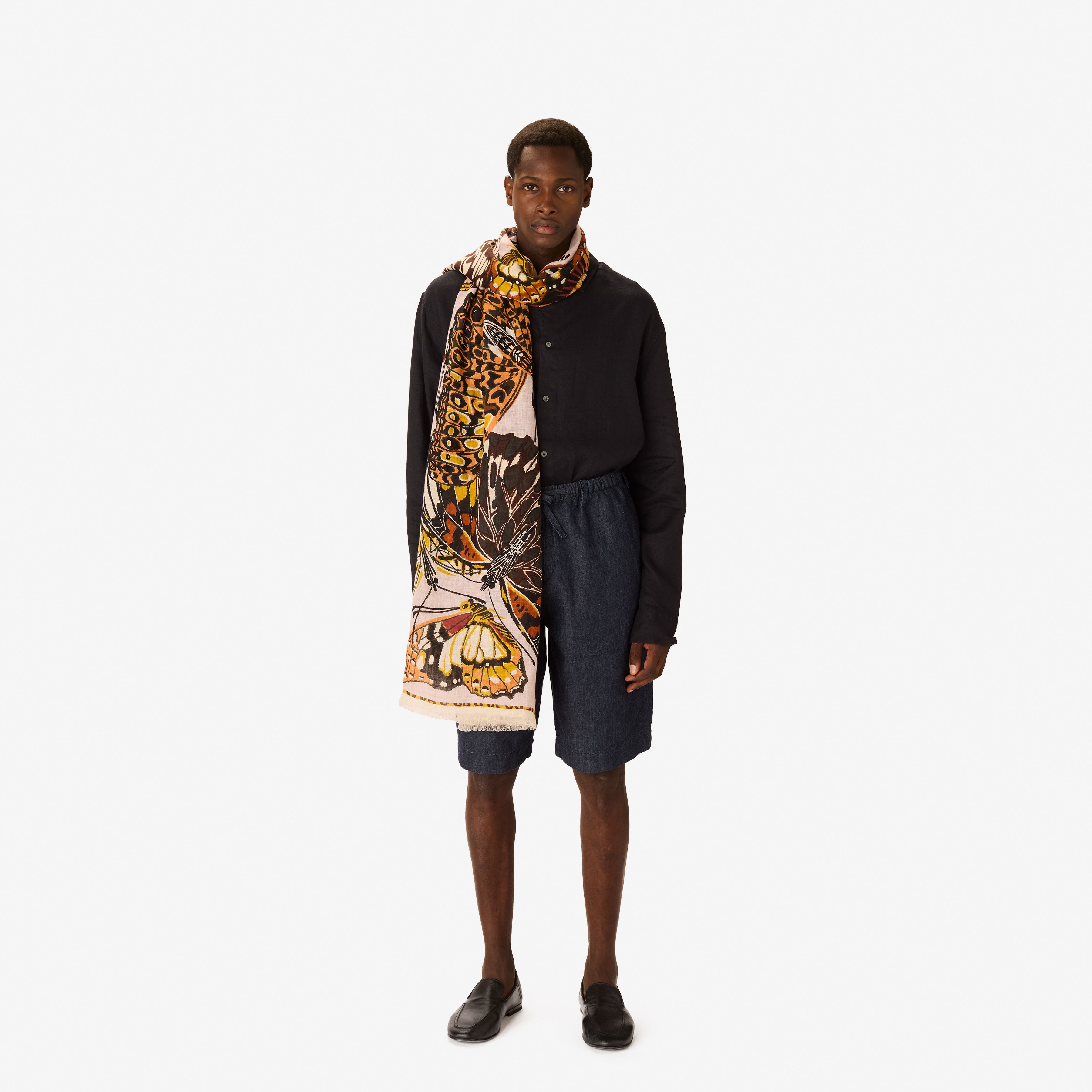 Scarf 100 - Papillons - Nude