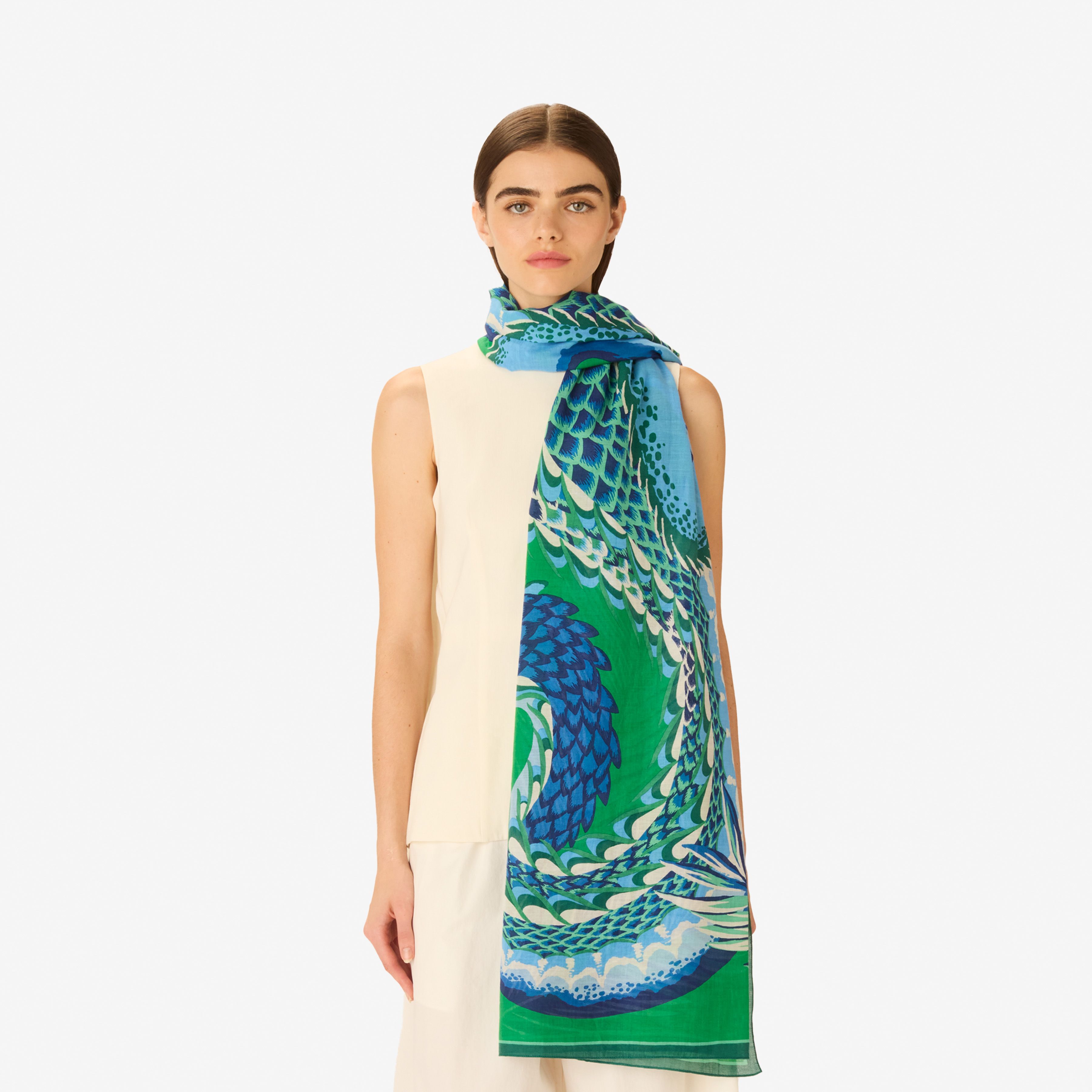 Scarf 100 - Croco - Green