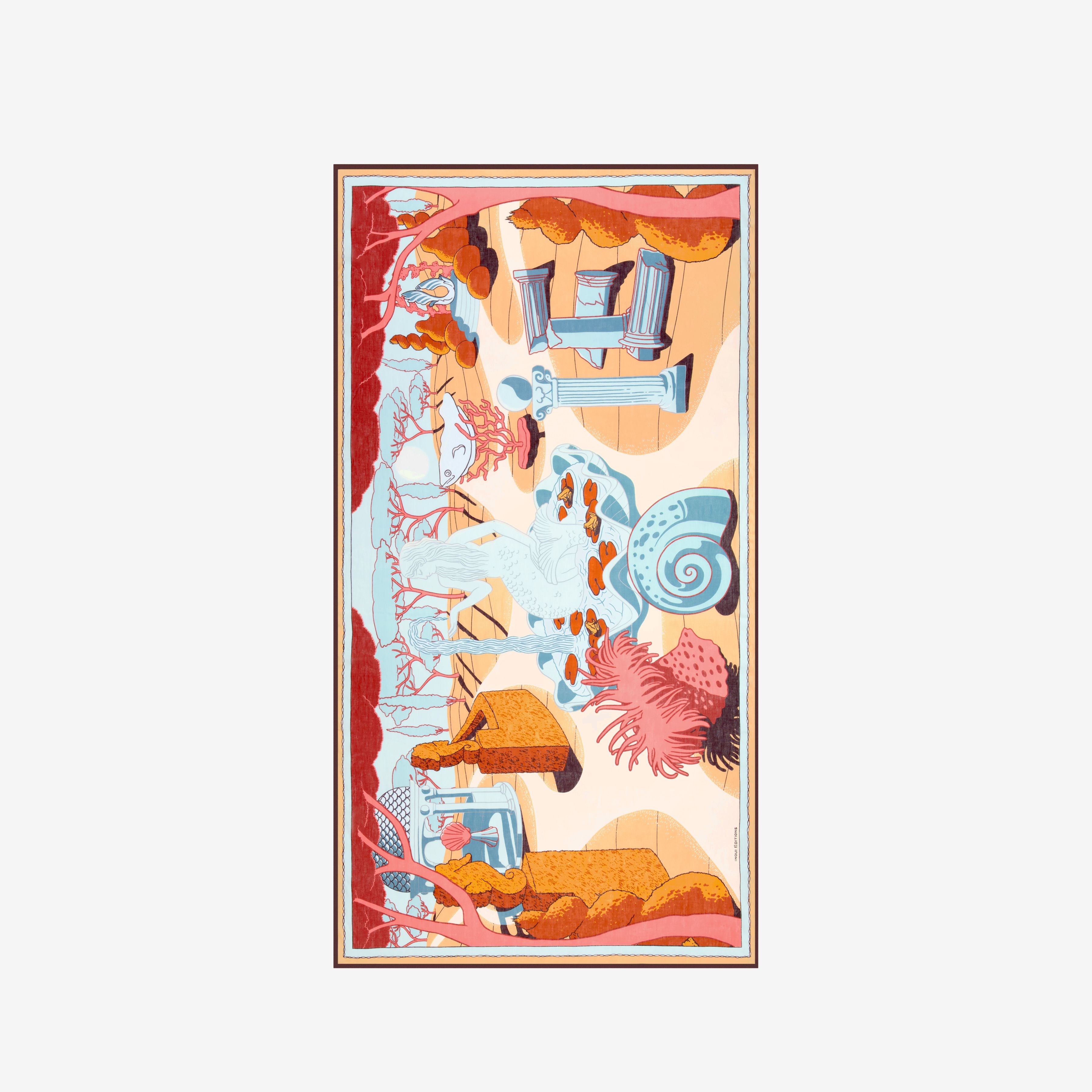 Écharpe 100 - Jardin - Corail