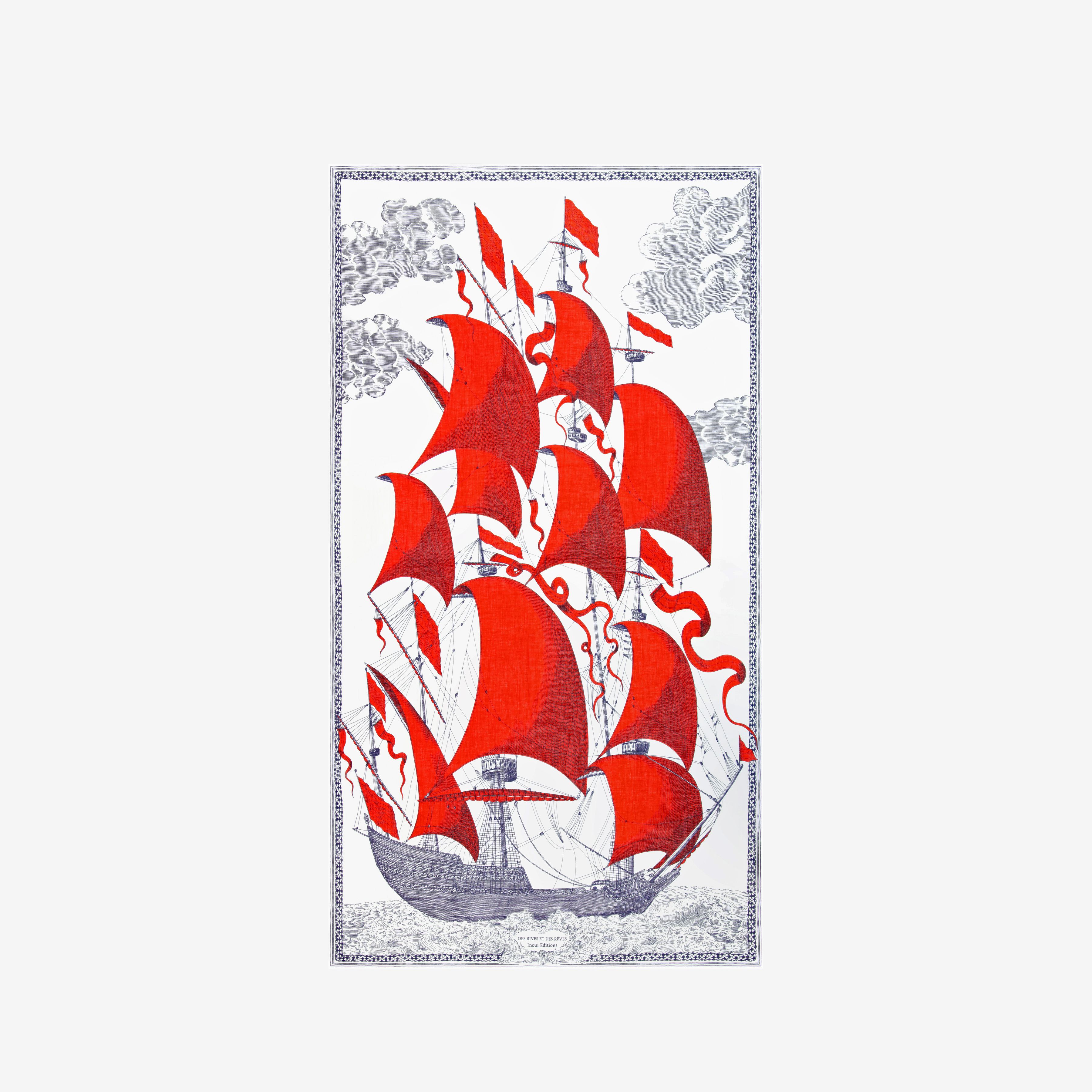 Écharpe 100 - Des Rives et des Reves - Rouge