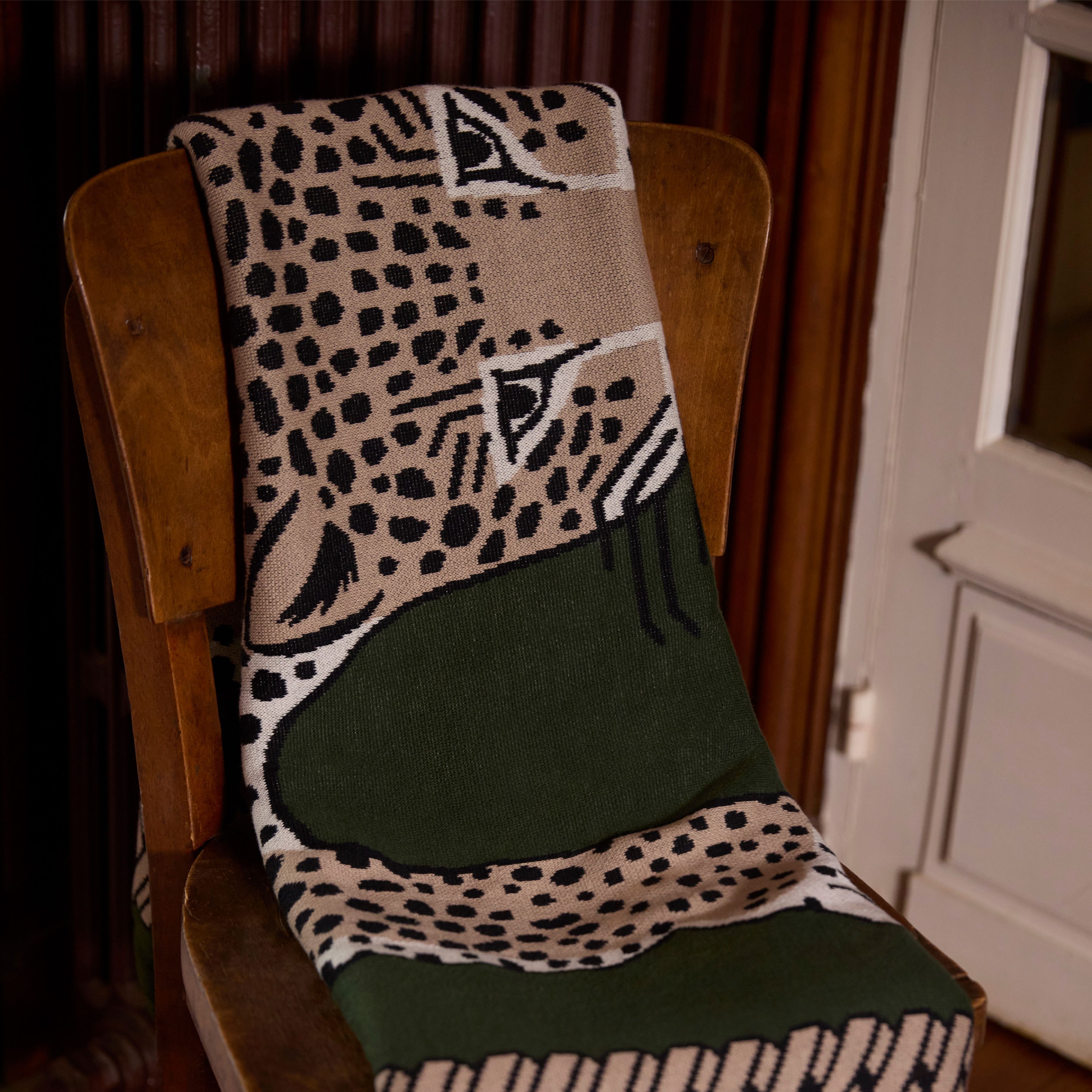 Plaid 130 - Leopard - kaki