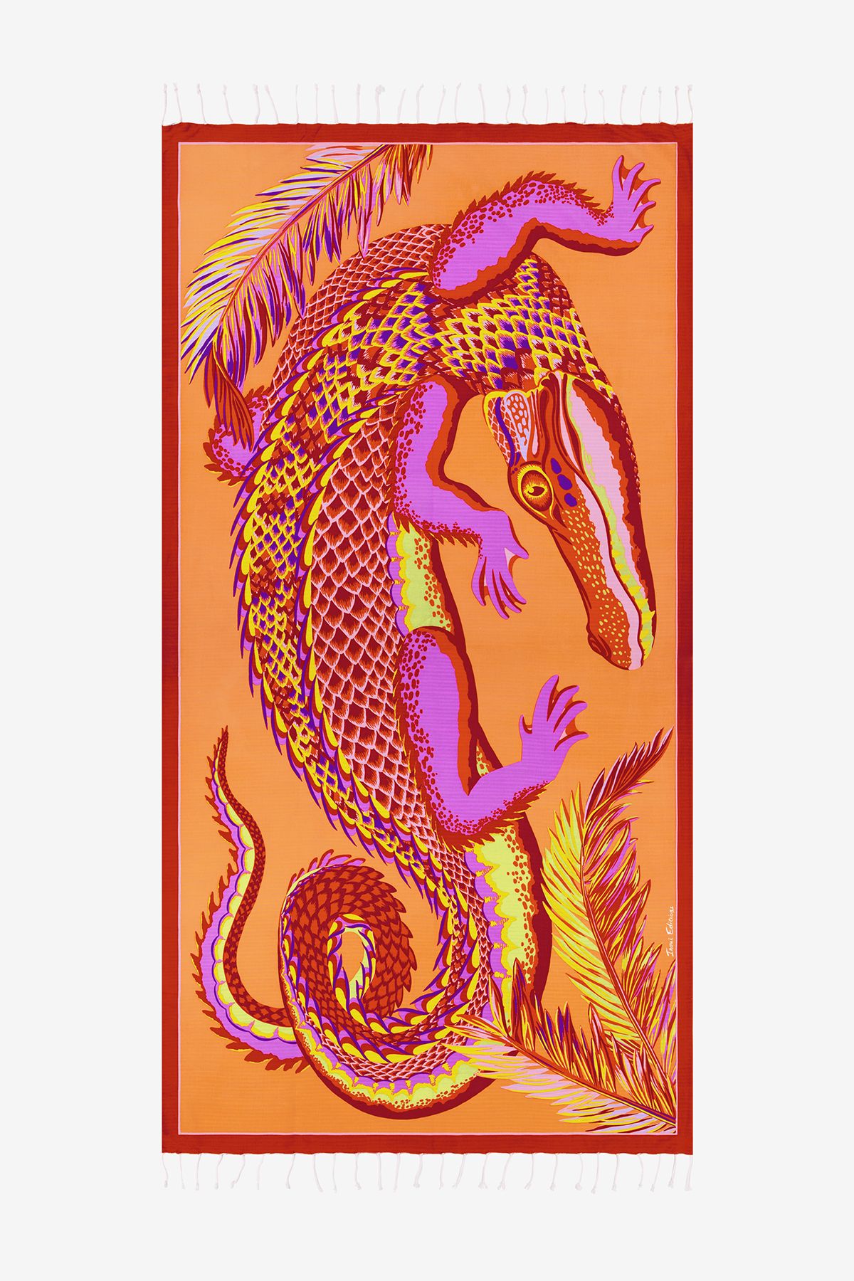 Fouta 100 - Croco - Corail