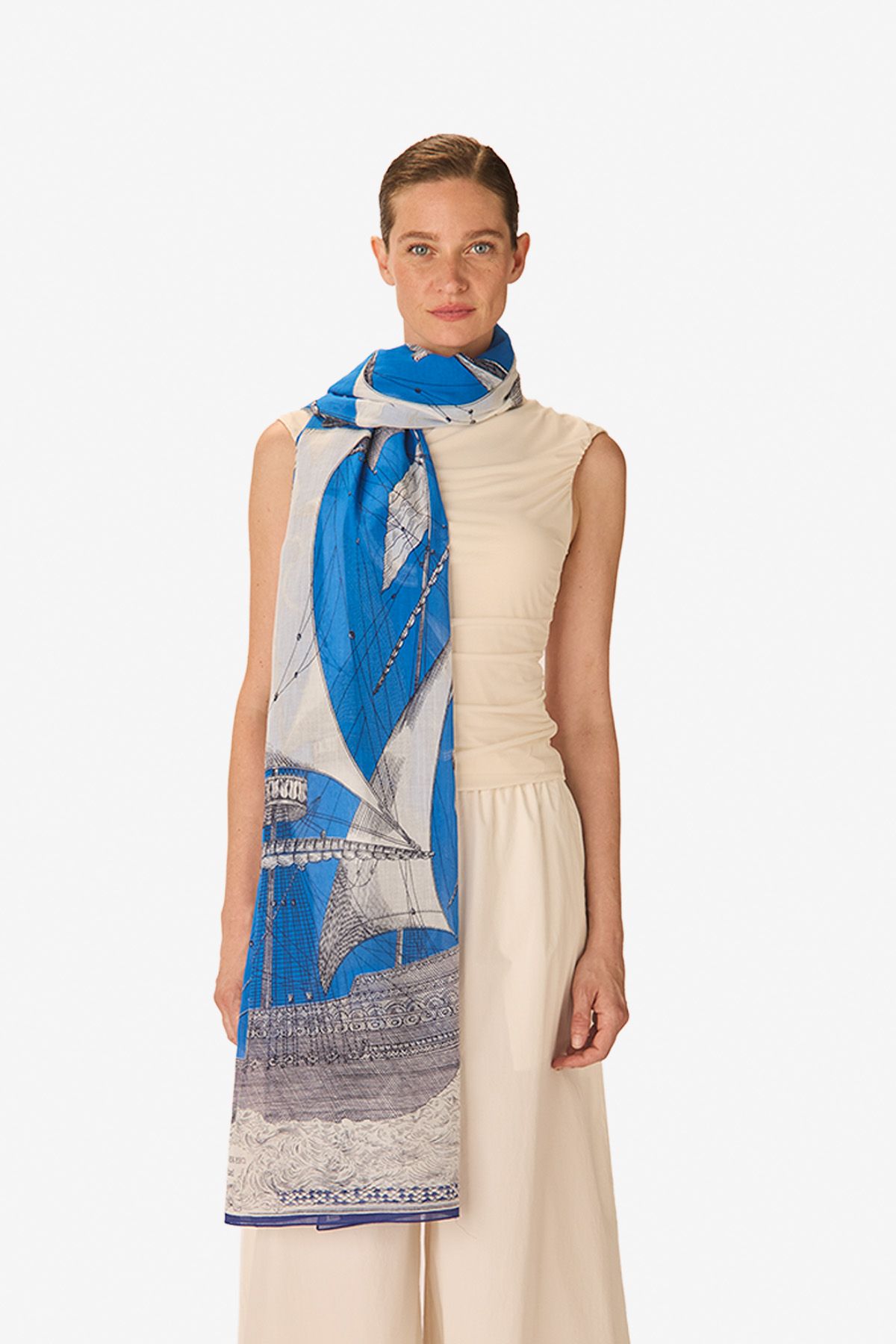 Écharpe 100 - Des Rives et des Reves - Bleu