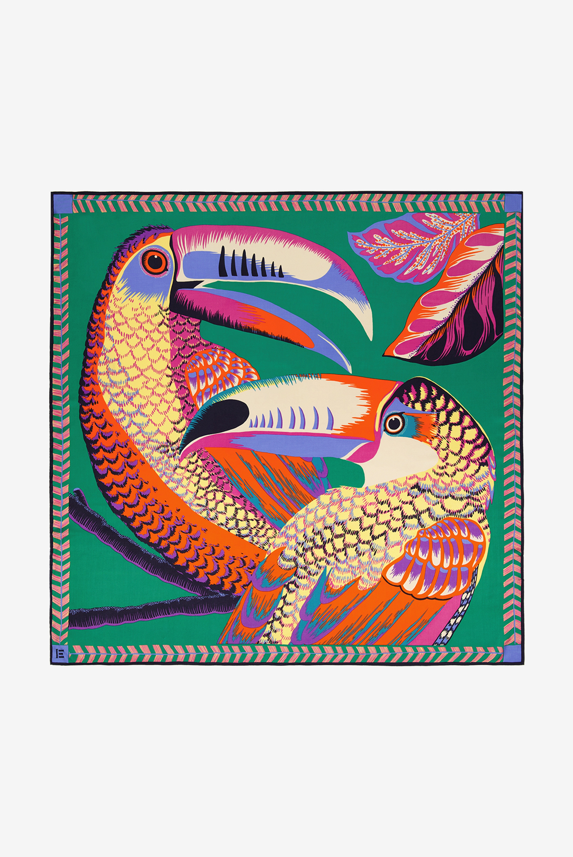 Carré 130 - Toucan - Vert