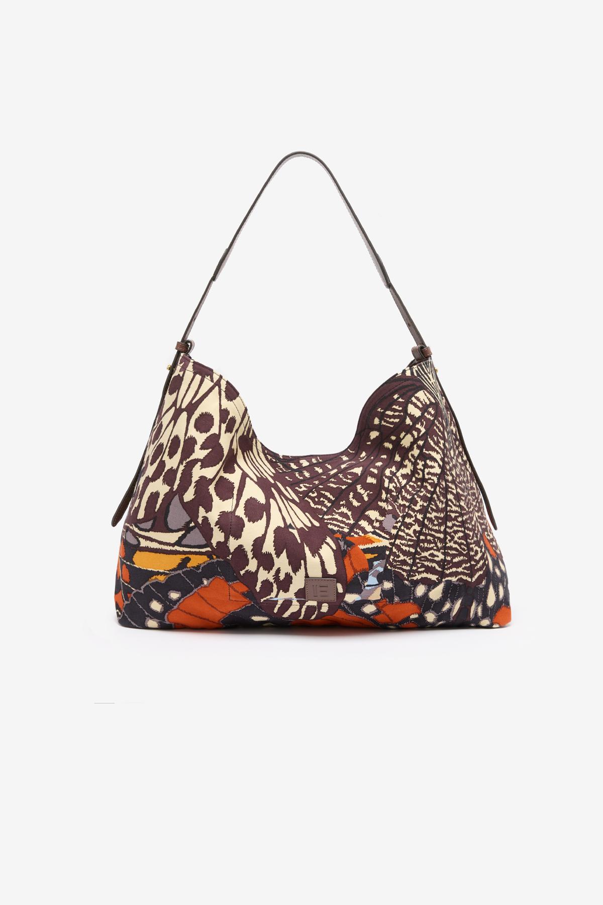 Borsa Maxi Campus - Papillons - Naturale