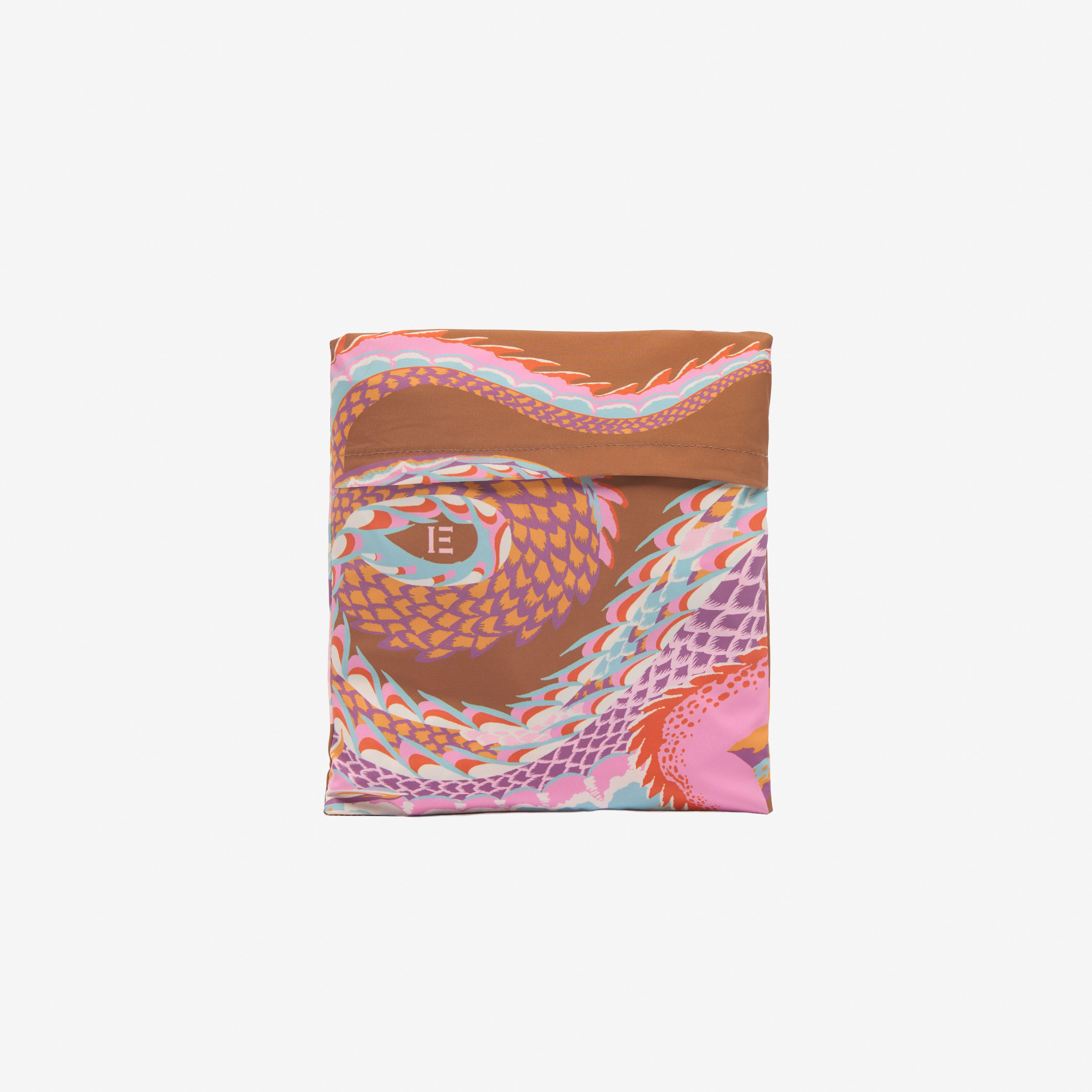 Maxi Shopper Bag - Croco - Caramel