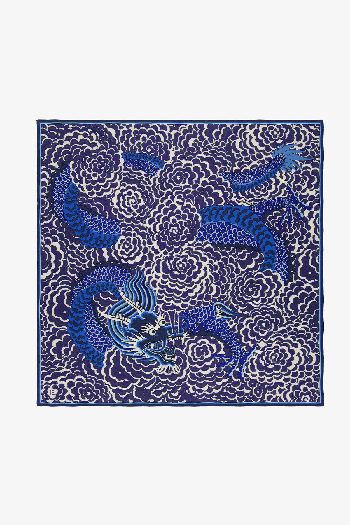 Carré 100 - Dragon - Bleu