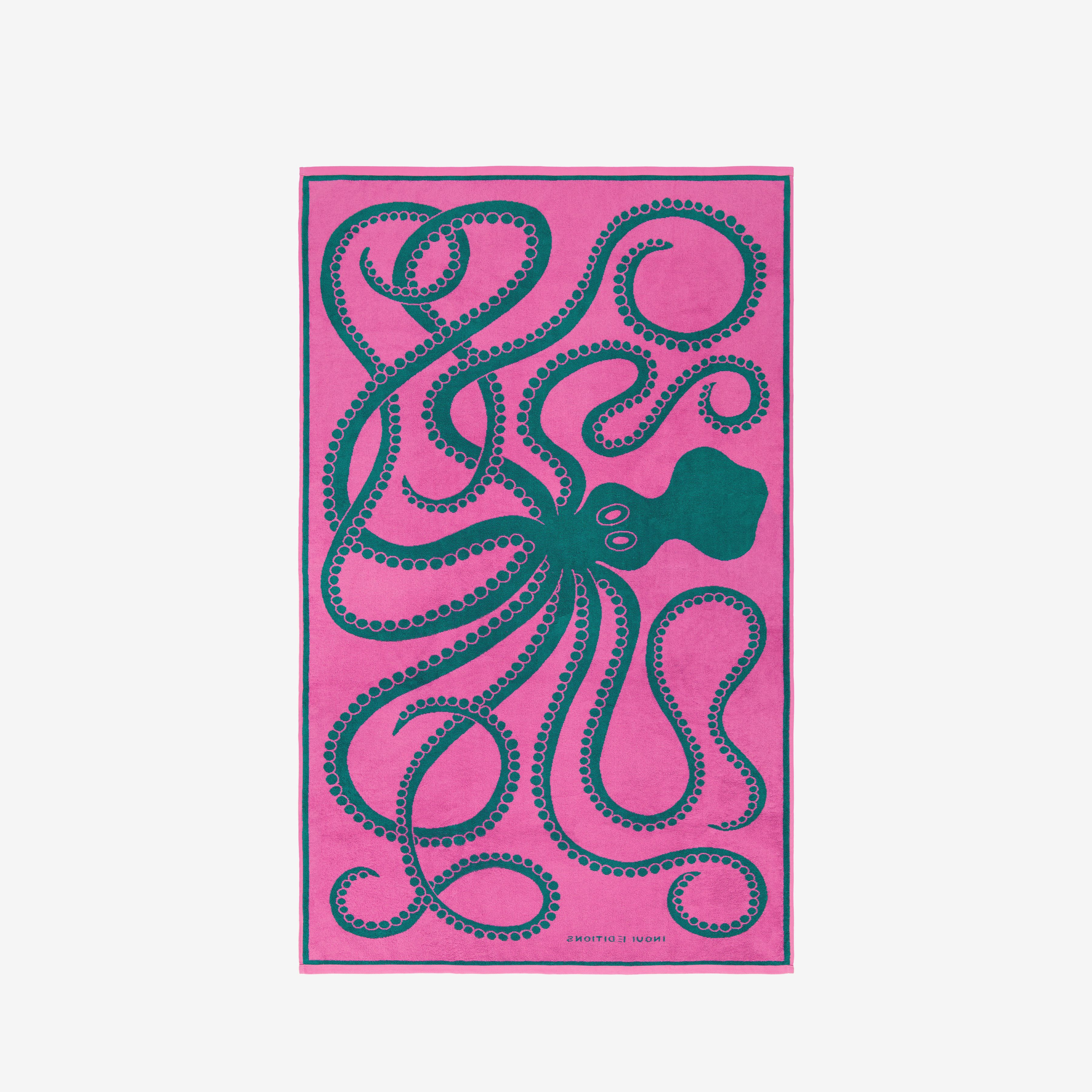 Strandtuch - Octopus - Grün