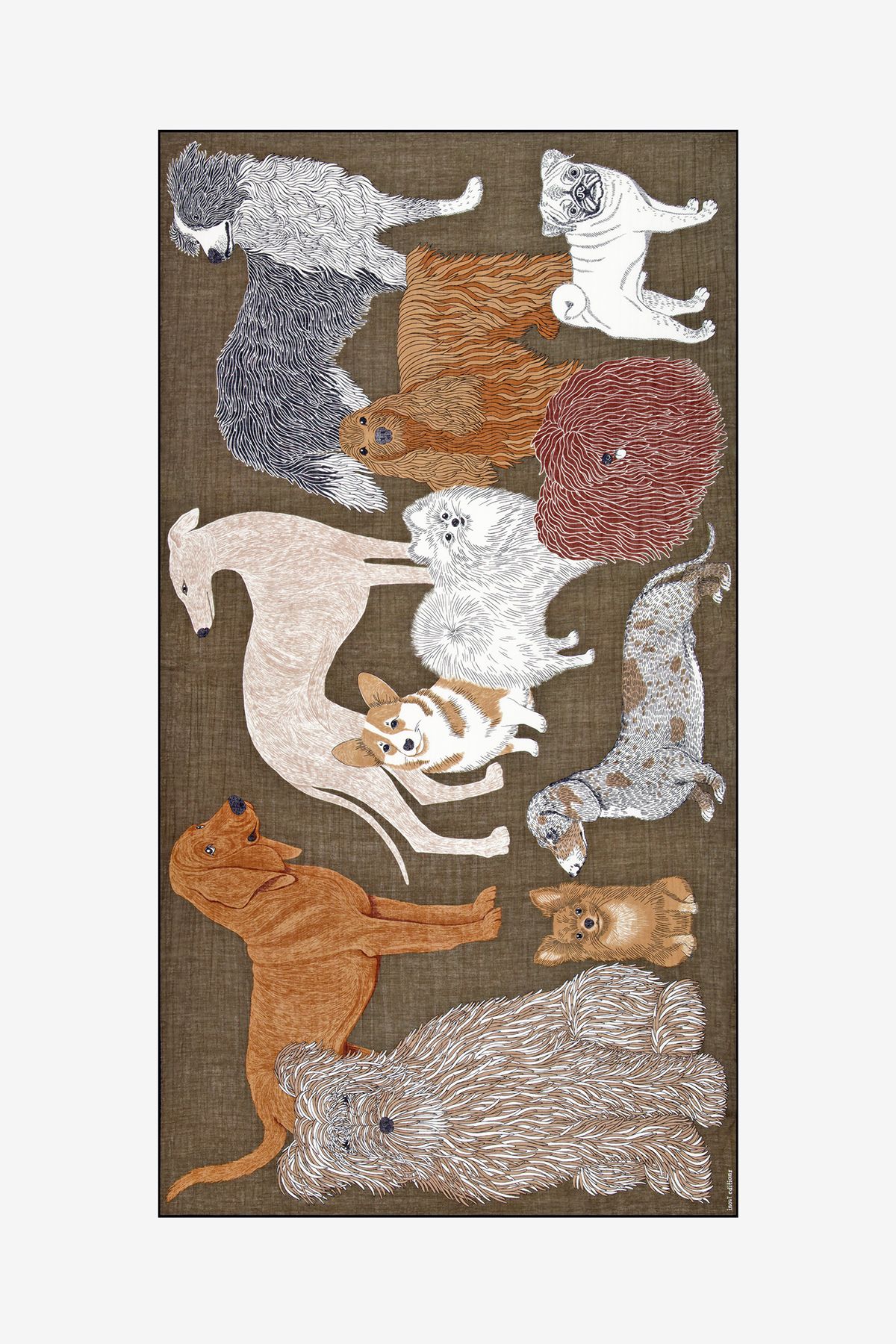 Écharpe 100 Coton - Toutou - Gris