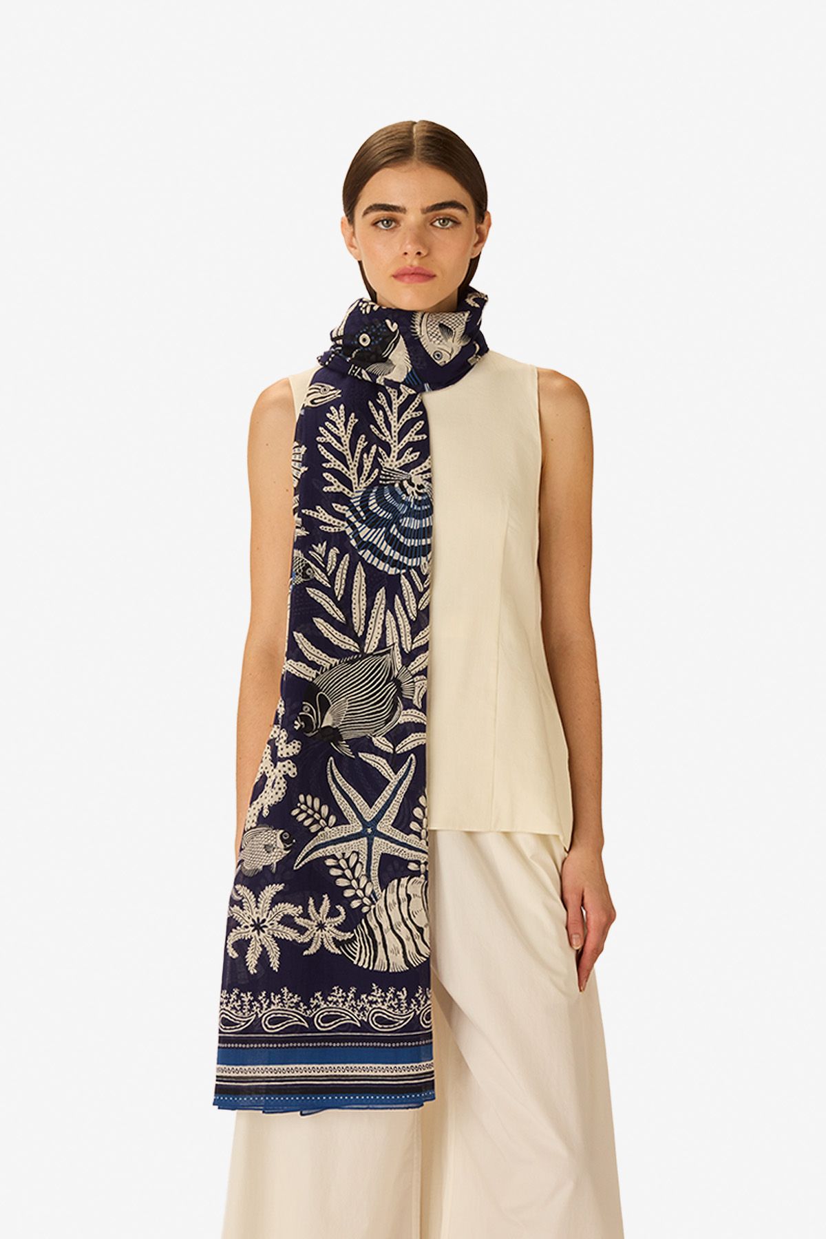 Écharpe 100 - Neptune - Bleu Marine