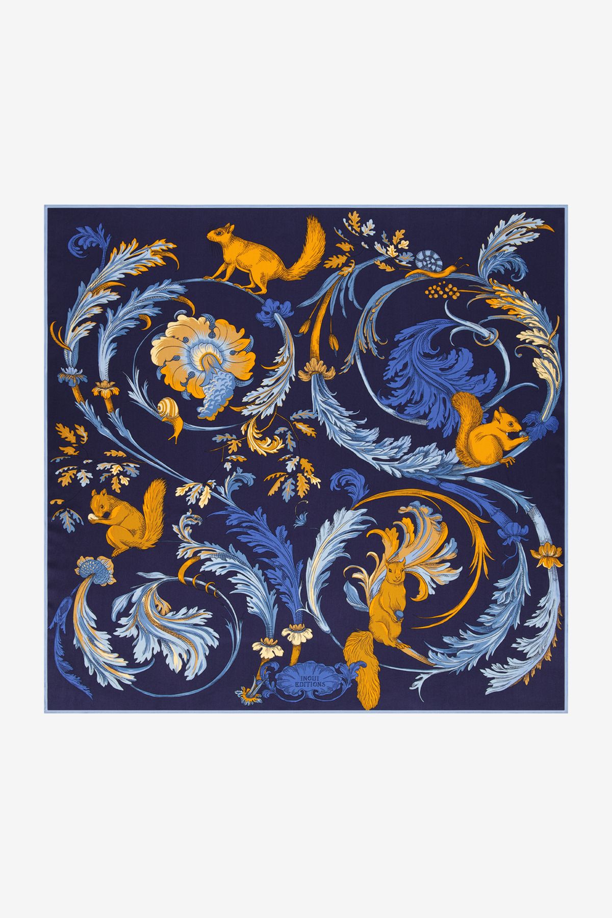 Quadratisches 100 - Rococo - Marineblau