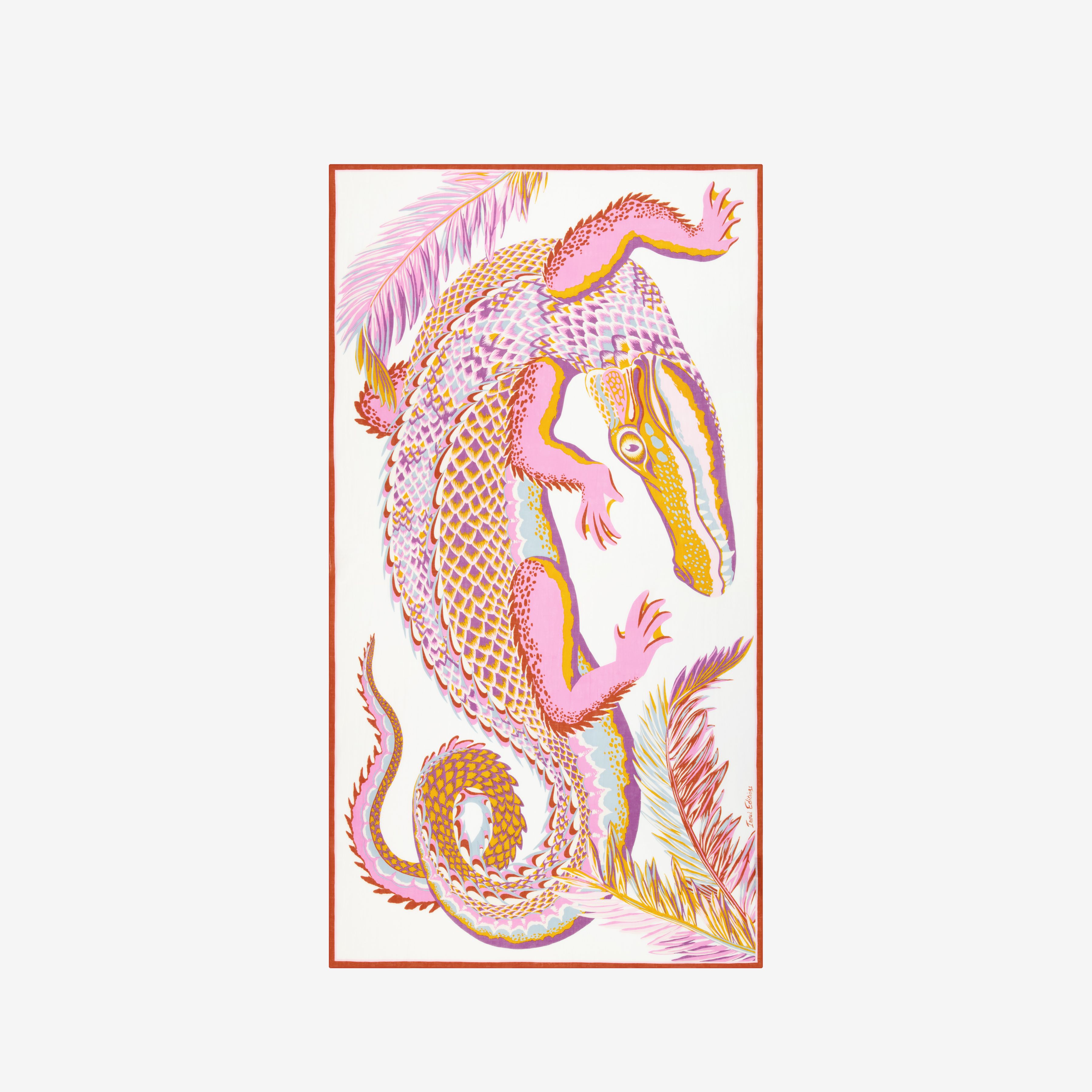 Scarf 100 - Croco - White