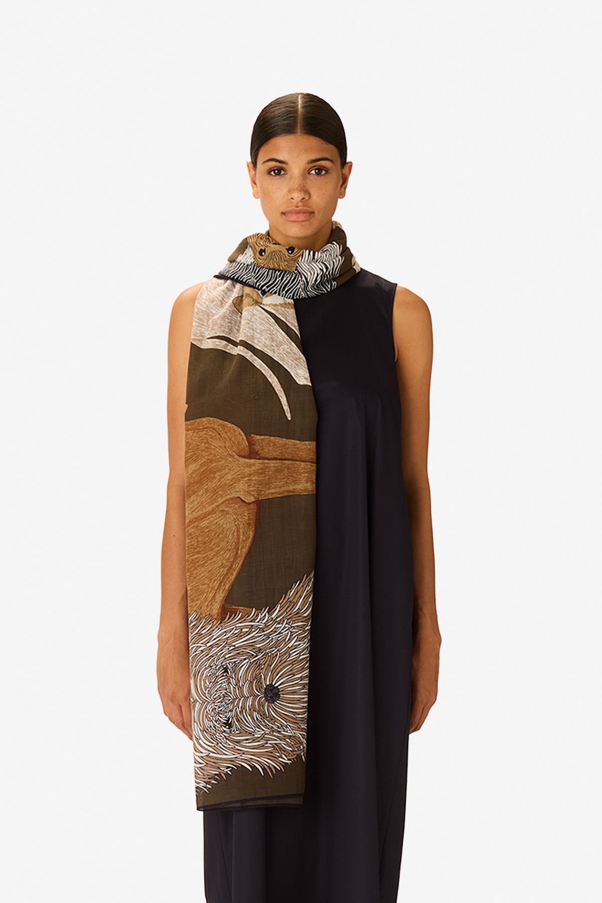 Écharpe 100 Coton - Toutou - Gris