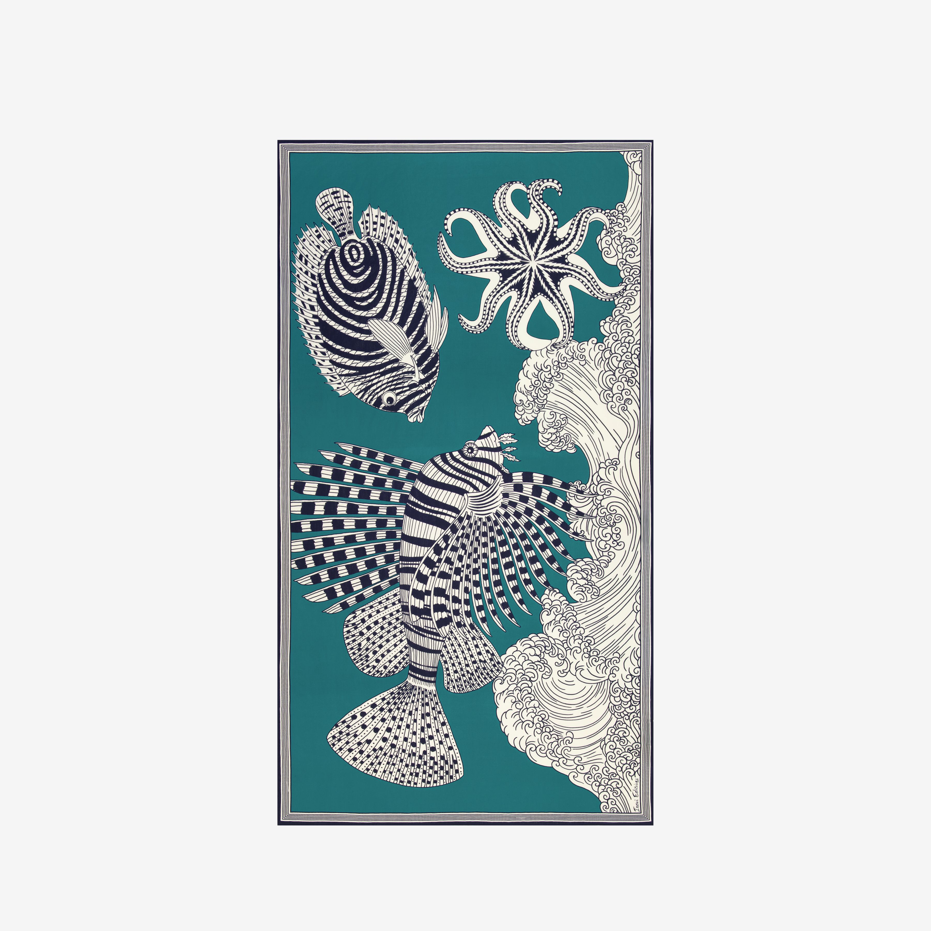 Scarf 100 - Vague - Turquoise