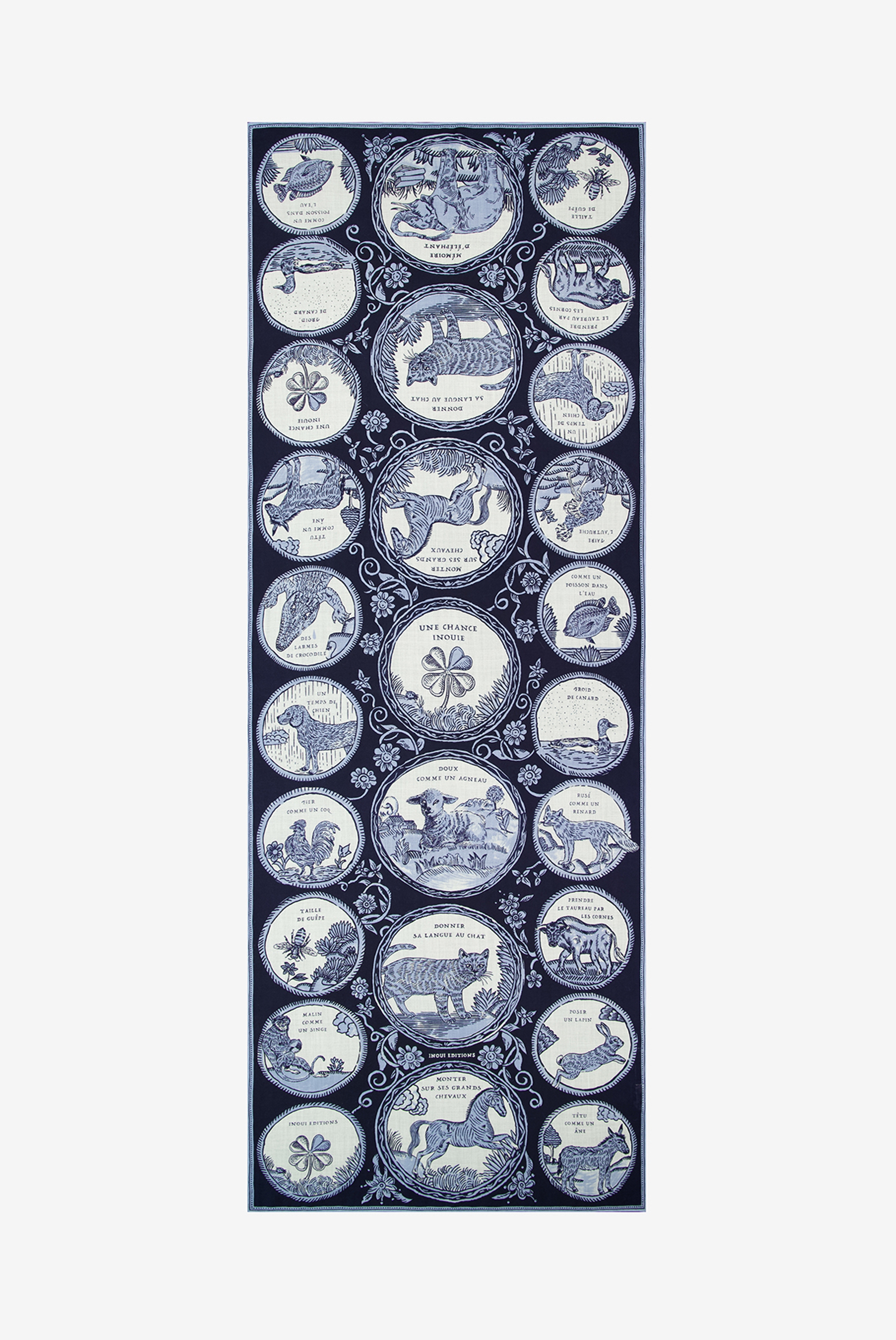 Écharpe 70 - Chance Inoui - Bleu Marine