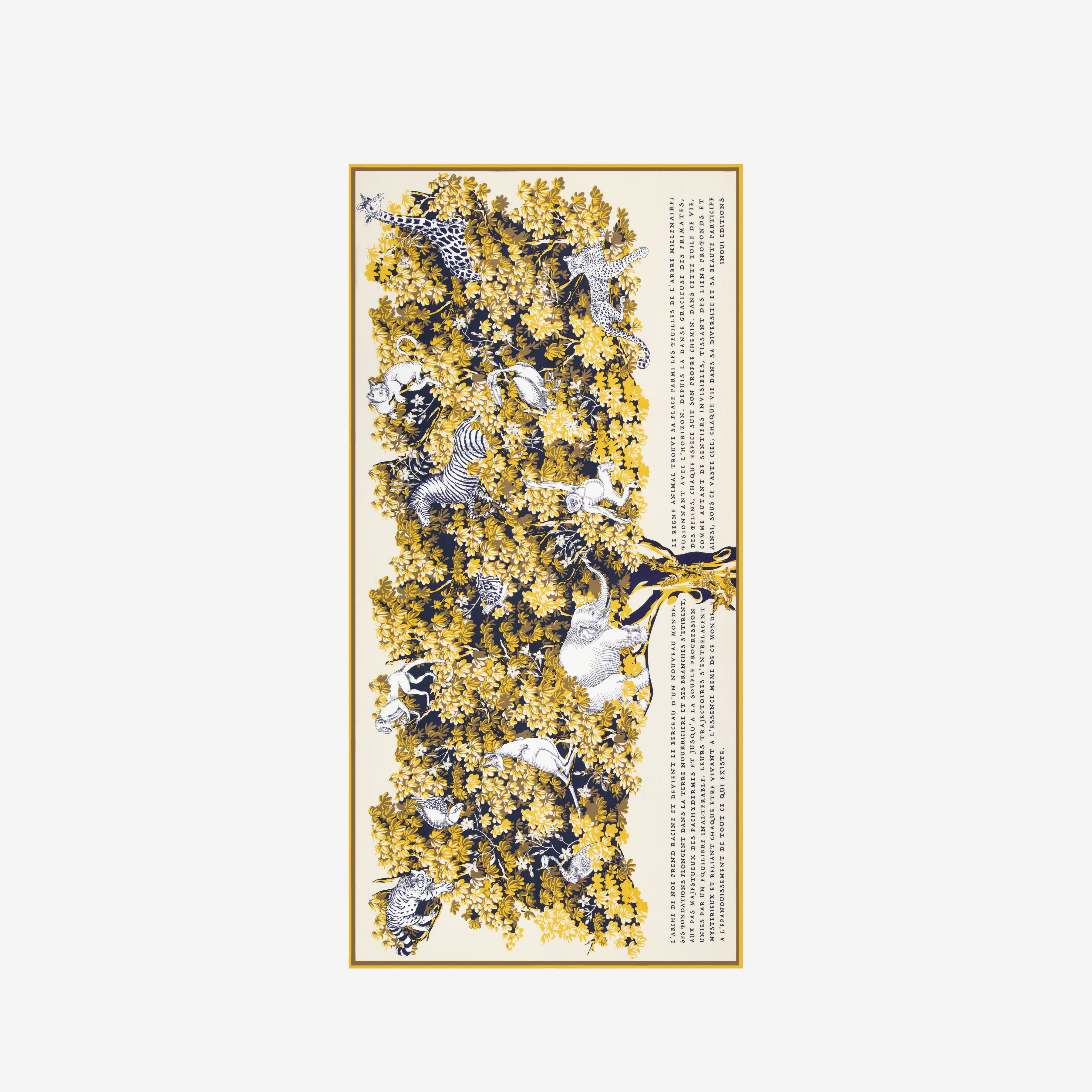 Schal 100 - Bestiaire - Weiß