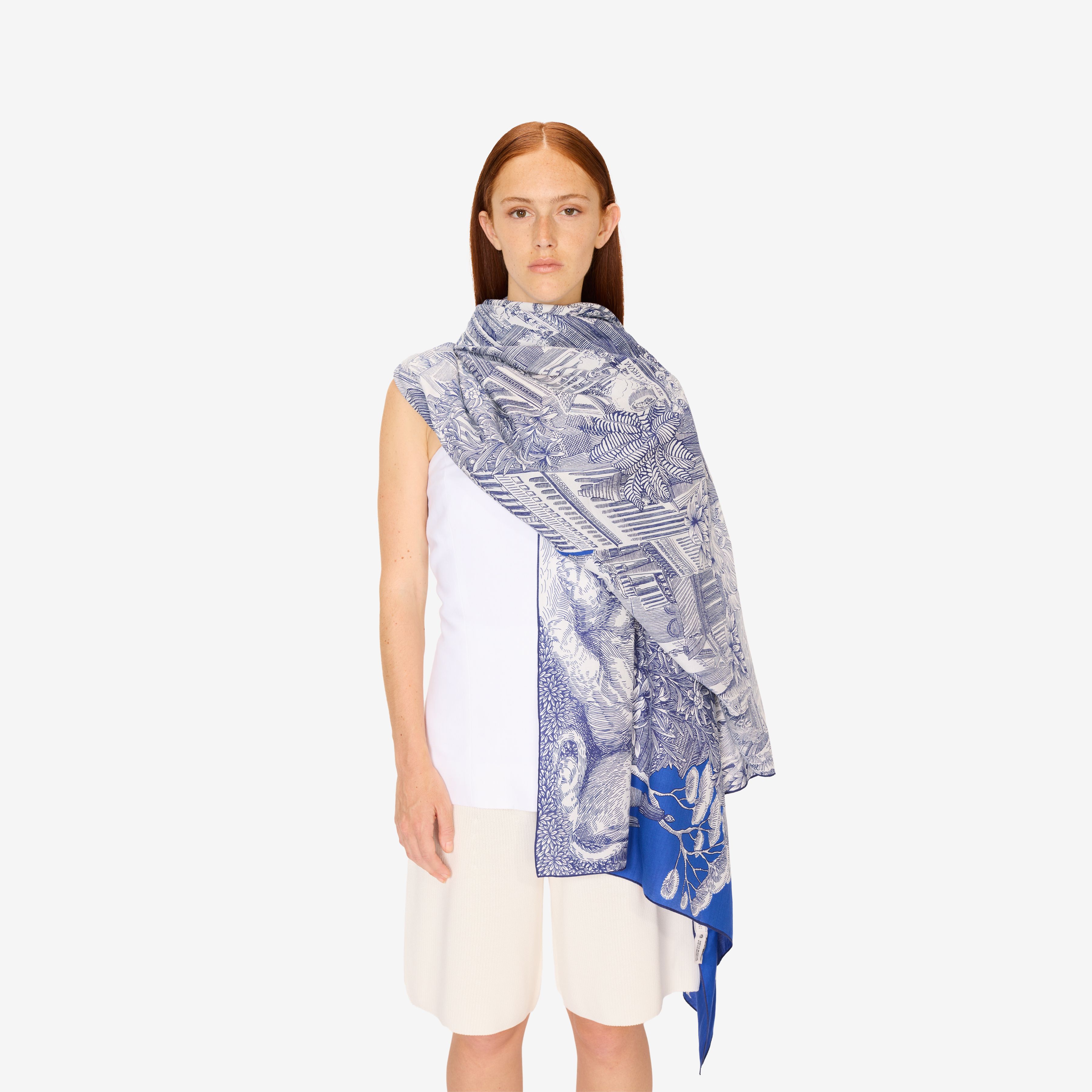 Scarf 100 - Piranesi - Blue