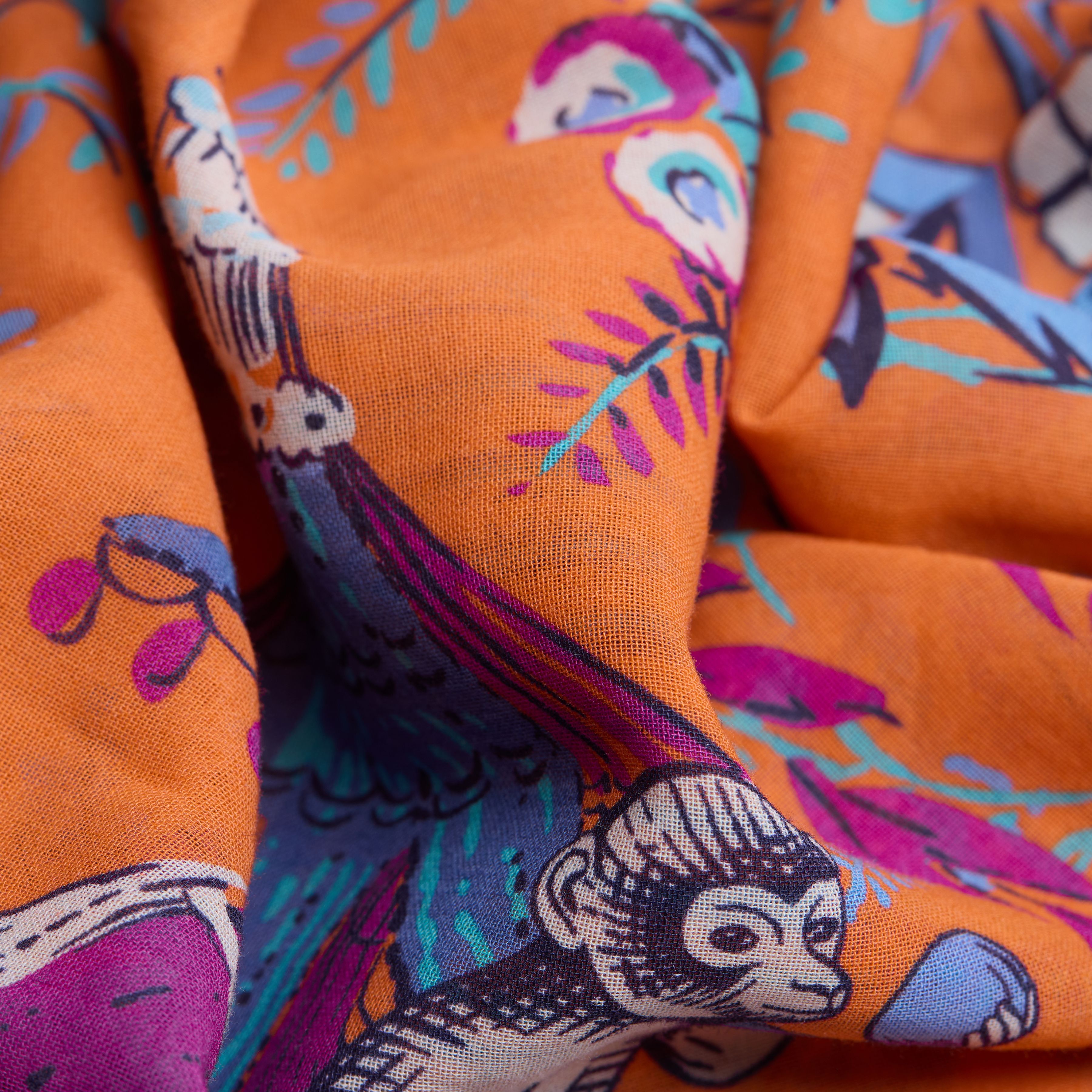 Quadratisches Tuch 70 - Pagode - Koralle