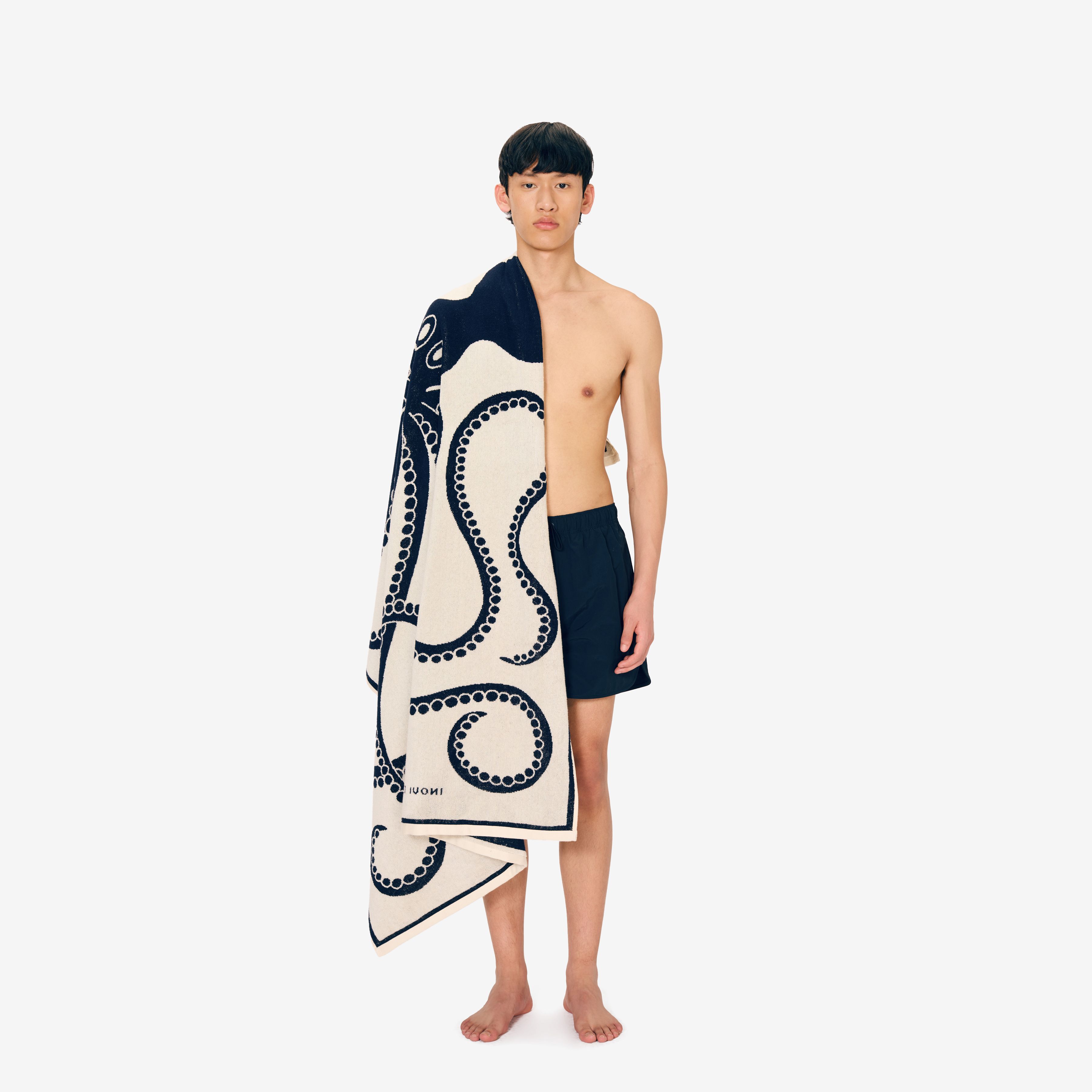 Beach Towel 100 - Octopus - Blue