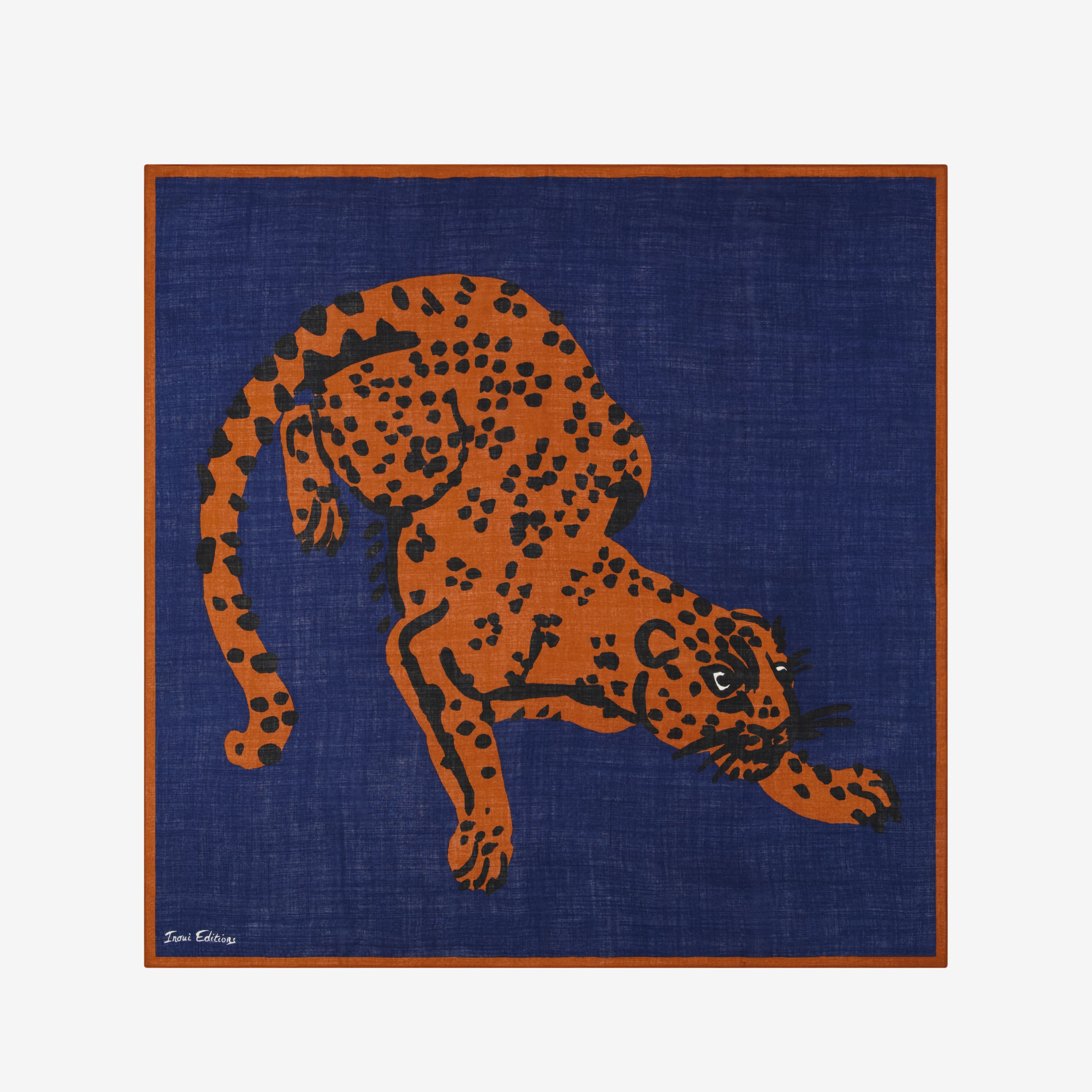 Square 100 - Feline - Blue