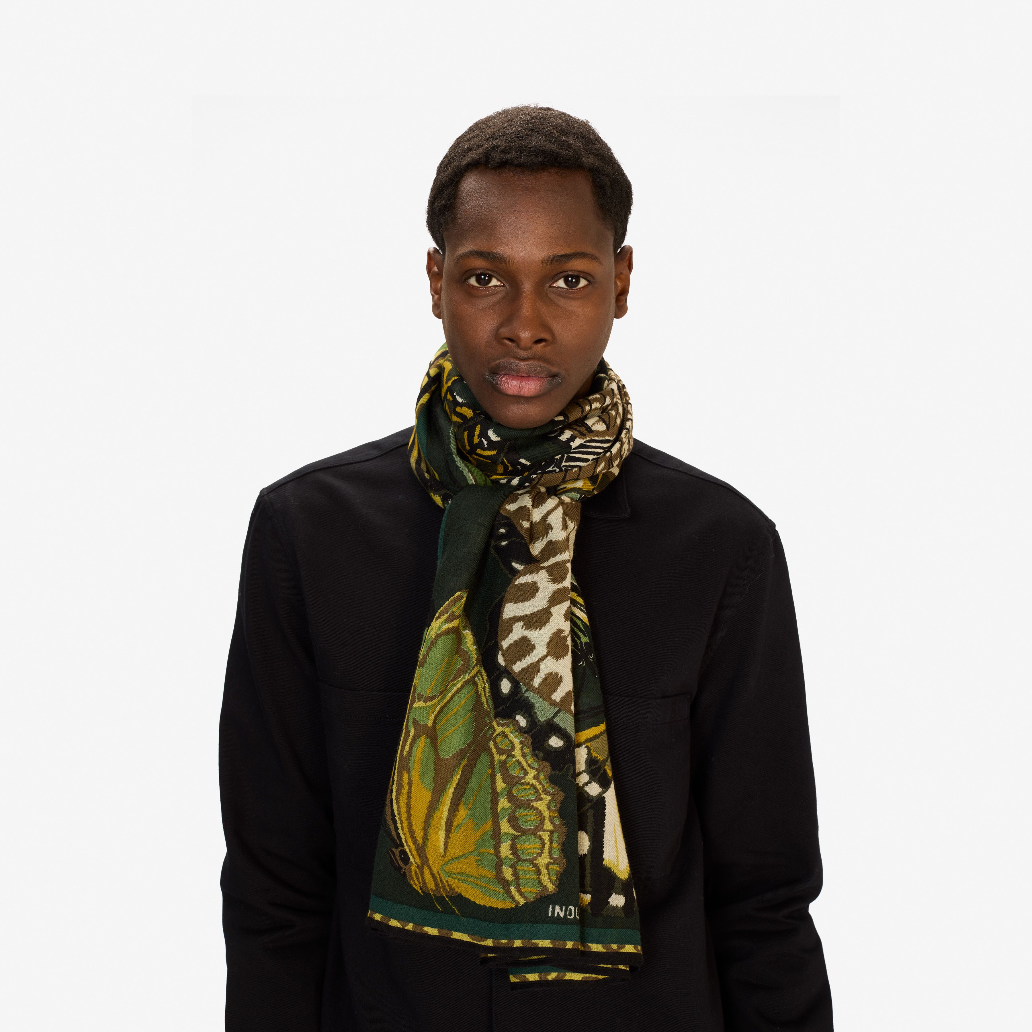Scarf 70 - Papillons - Emerald