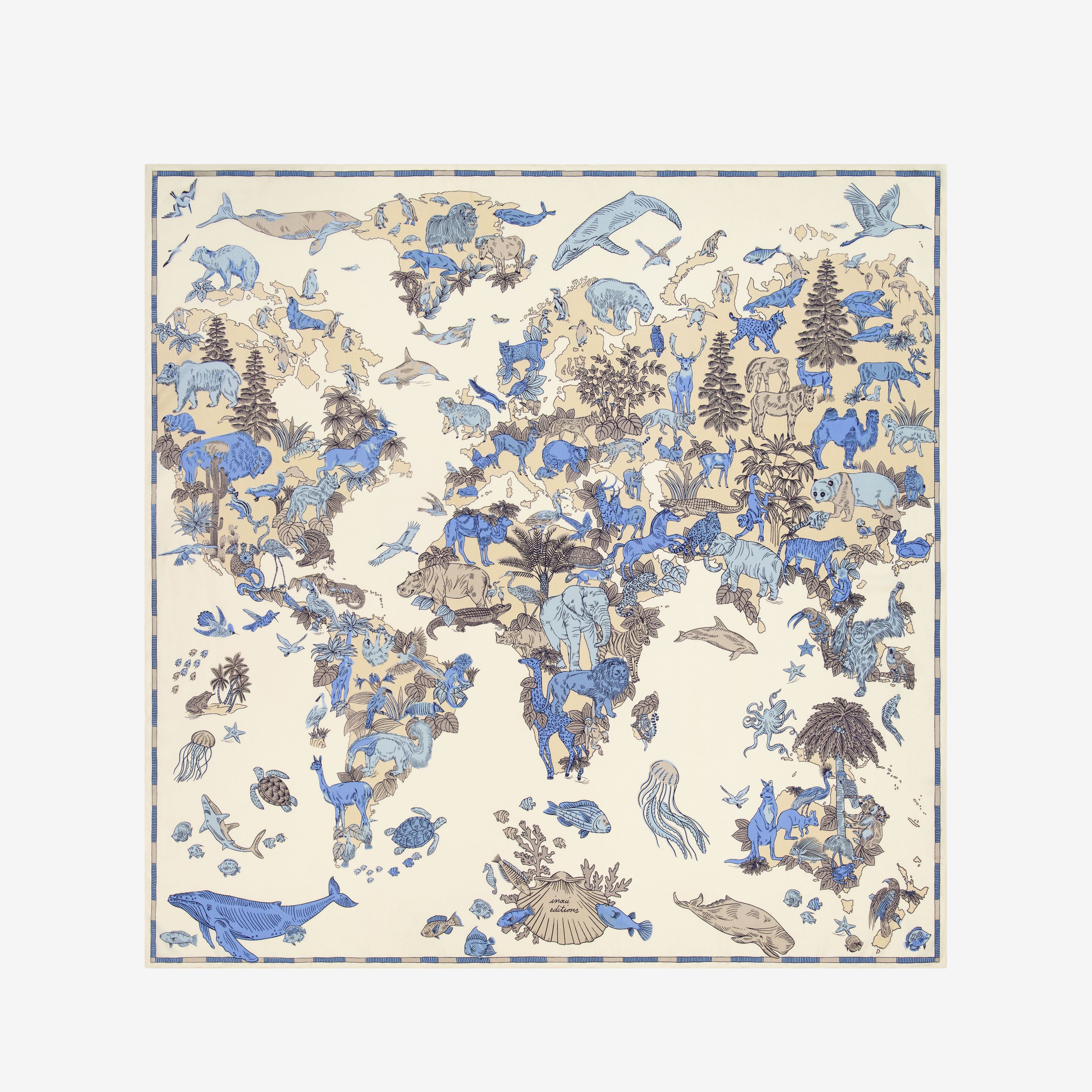 Carré 130 - Atlas - Blanc