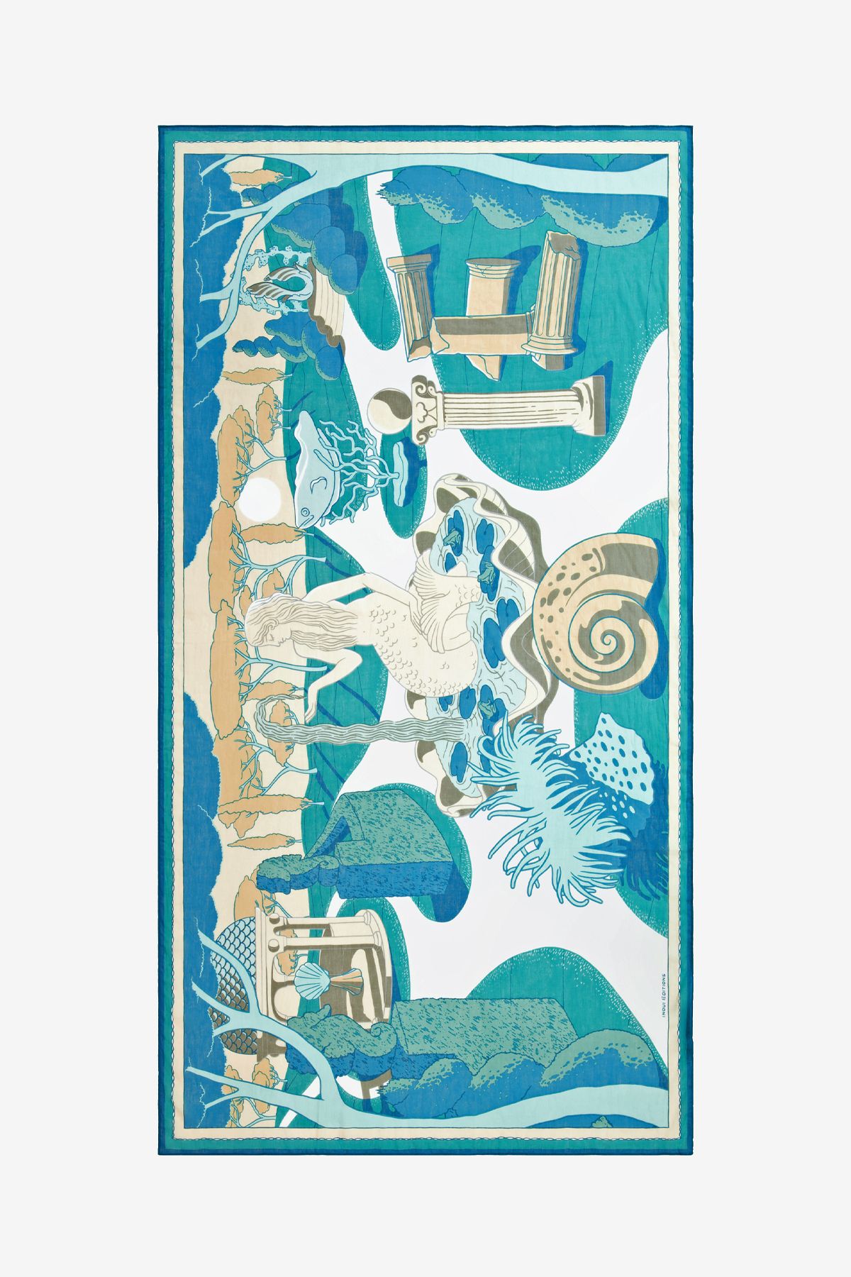 Écharpe 100 - Jardin - Turquoise