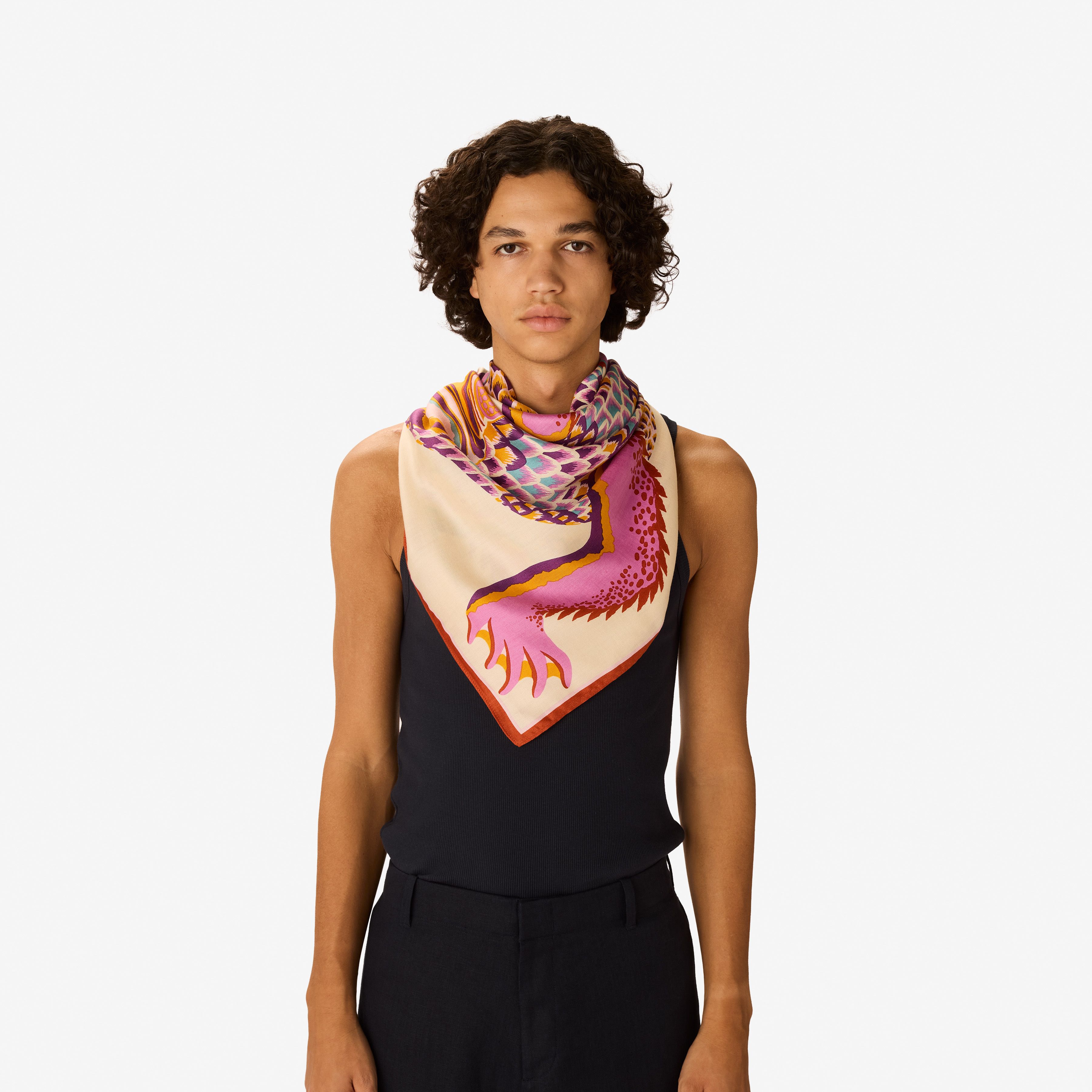 Square 100 - Croco - White