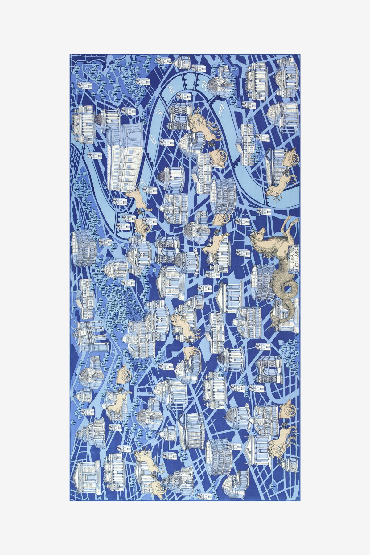 Écharpe 100 - Rome - Bleu