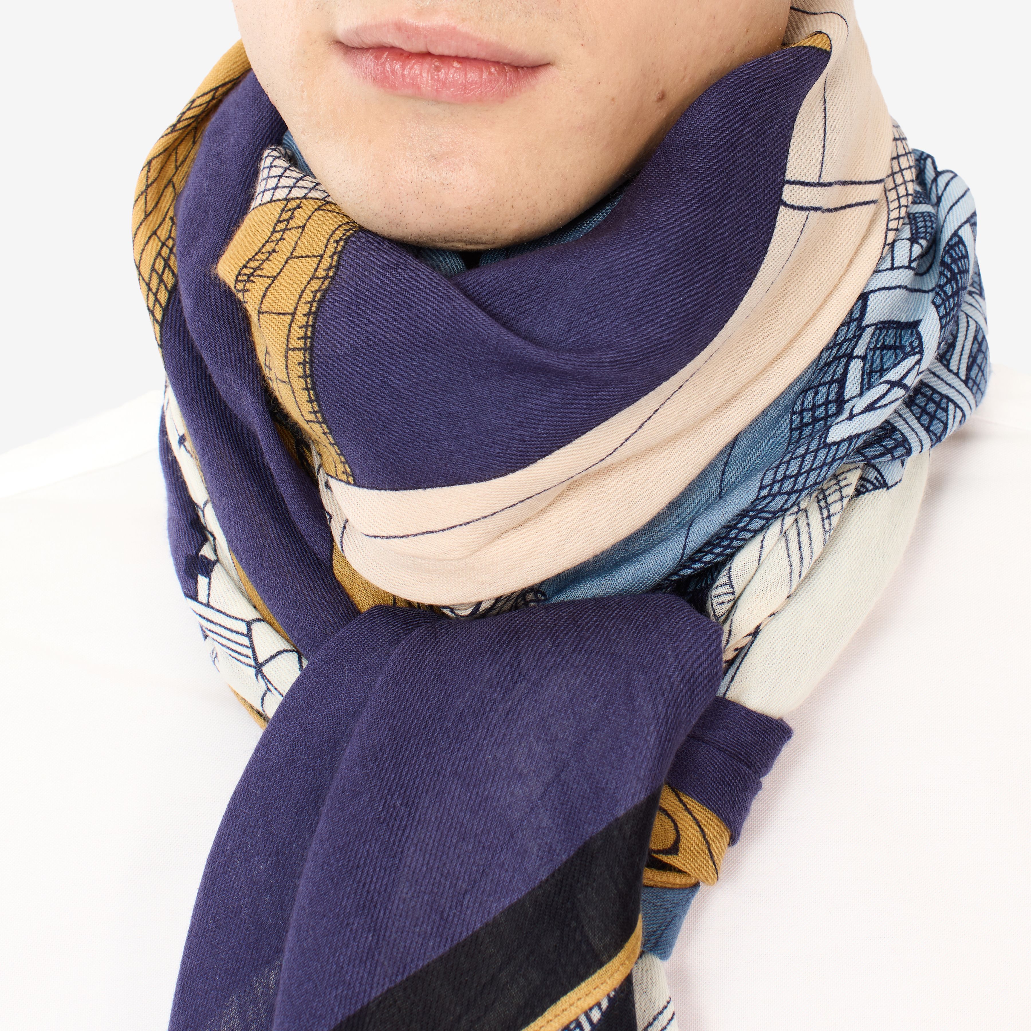 Scarf 100 - Paris - Navy