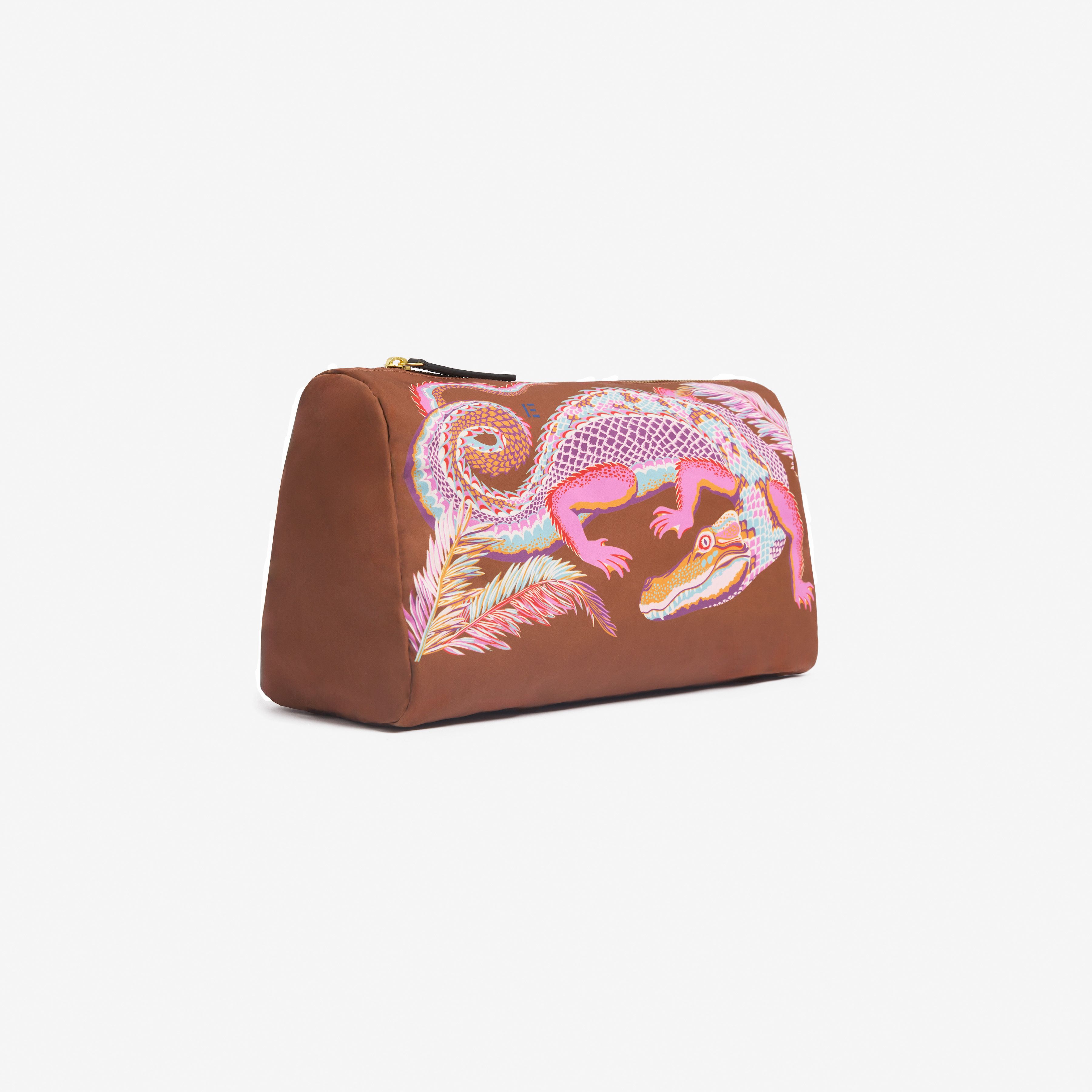 Custodia M - Croco - Caramello