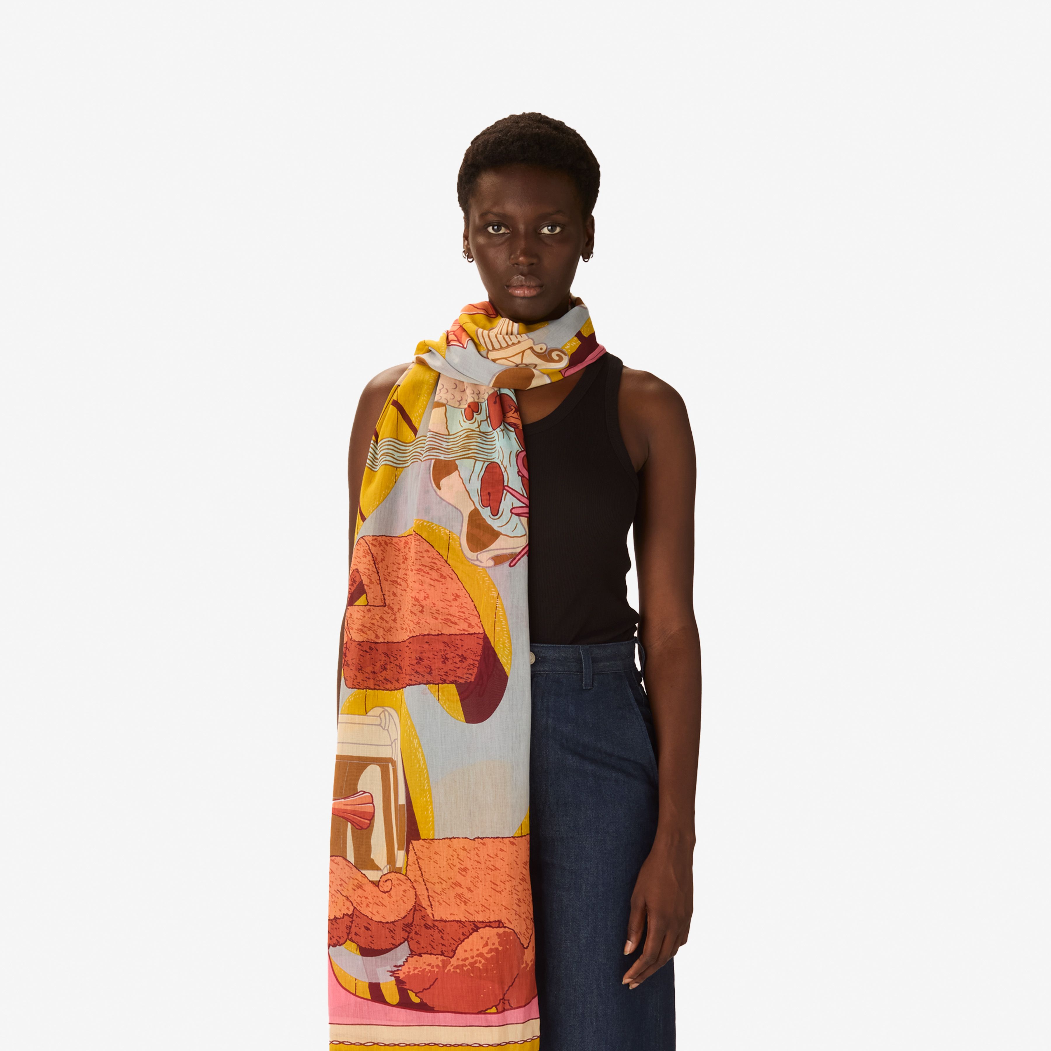 Scarf 100 - Jardin - Yellow