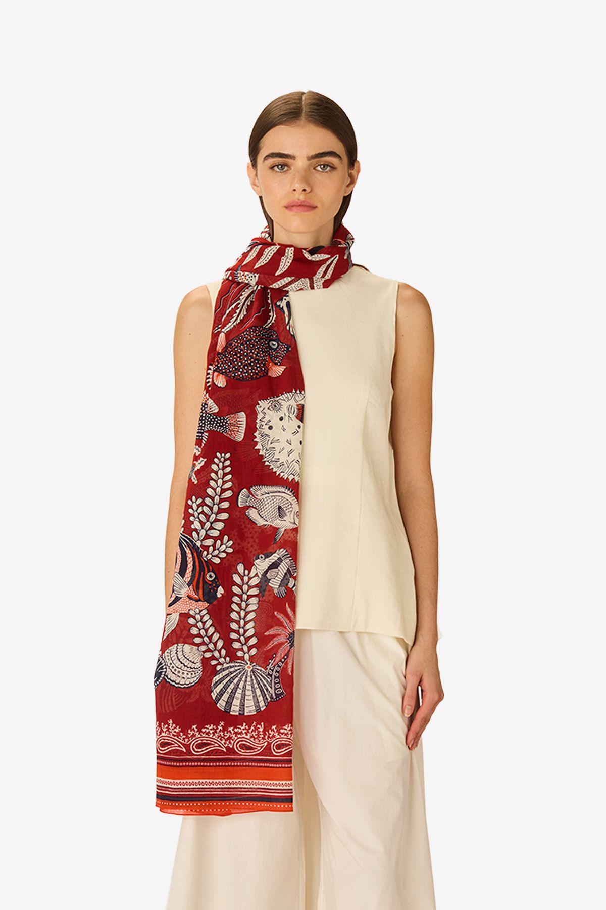 Écharpe 100 - Neptune - Rouge