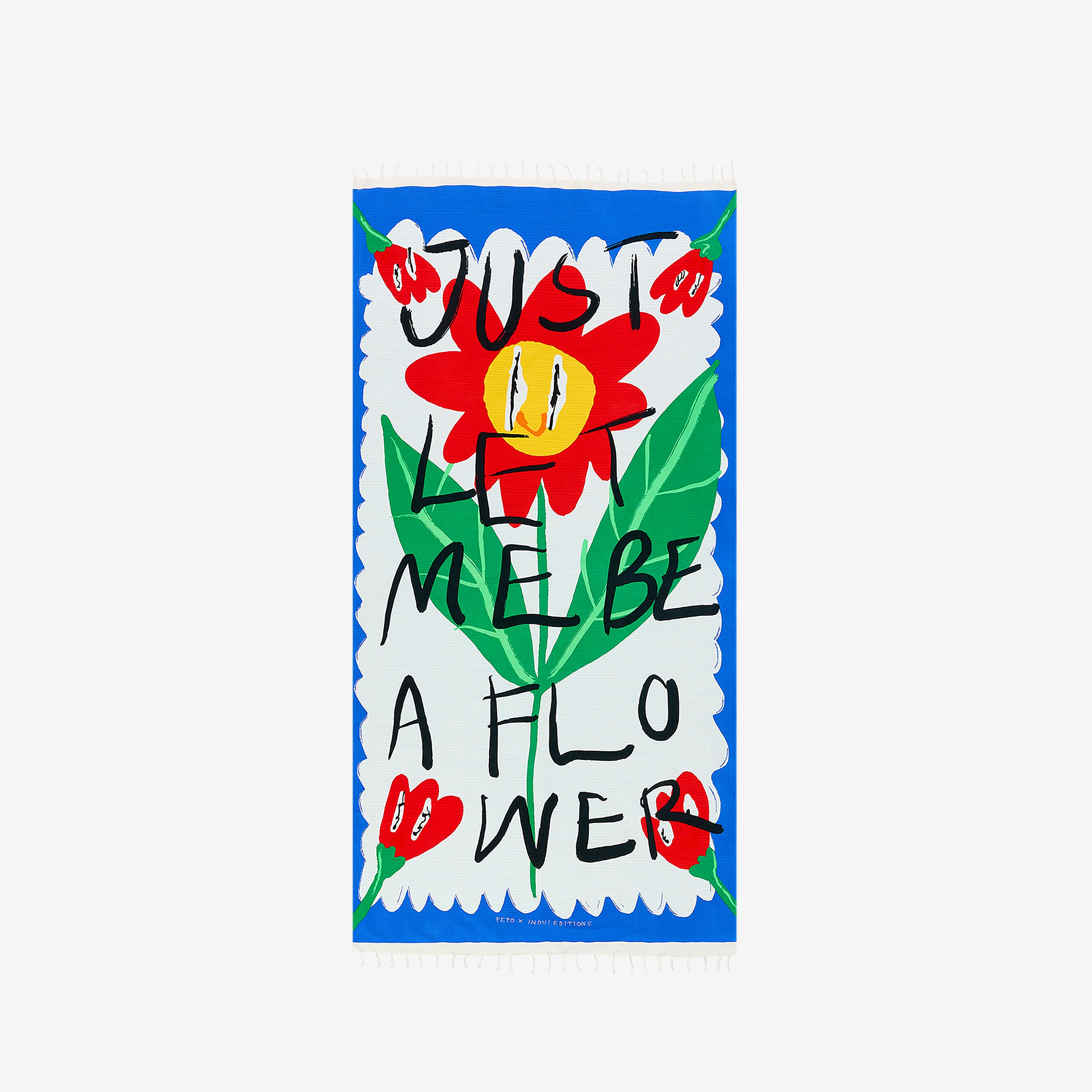 Fouta Handtuch 100 - Flower - Weiß