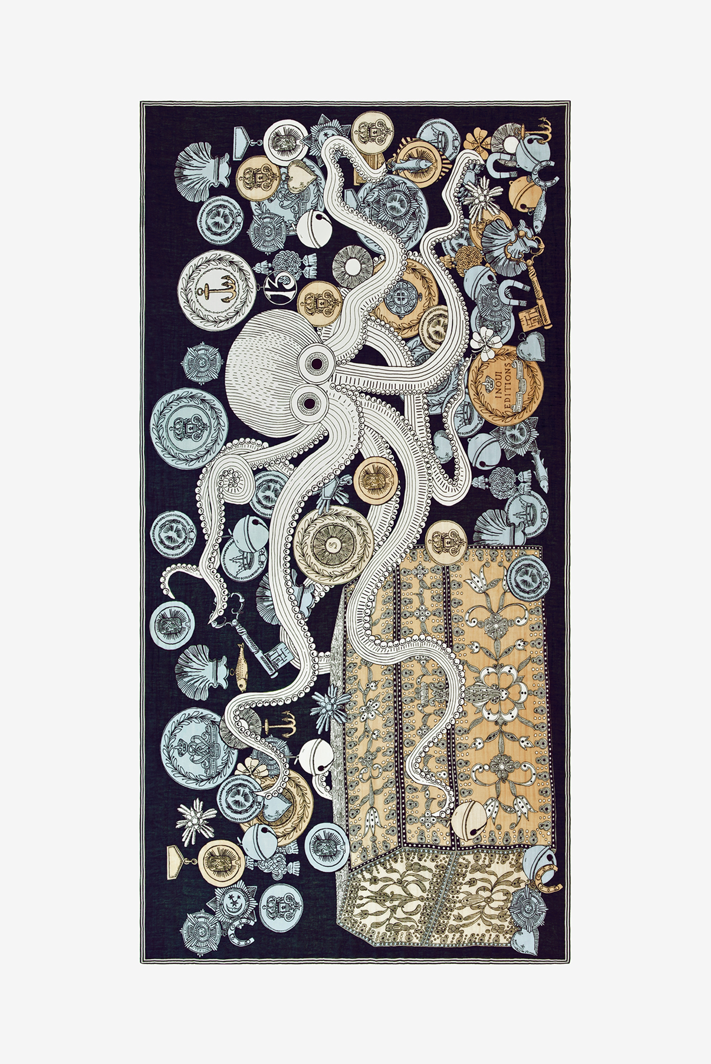 Écharpe 100 - Octopus - Bleu Marine