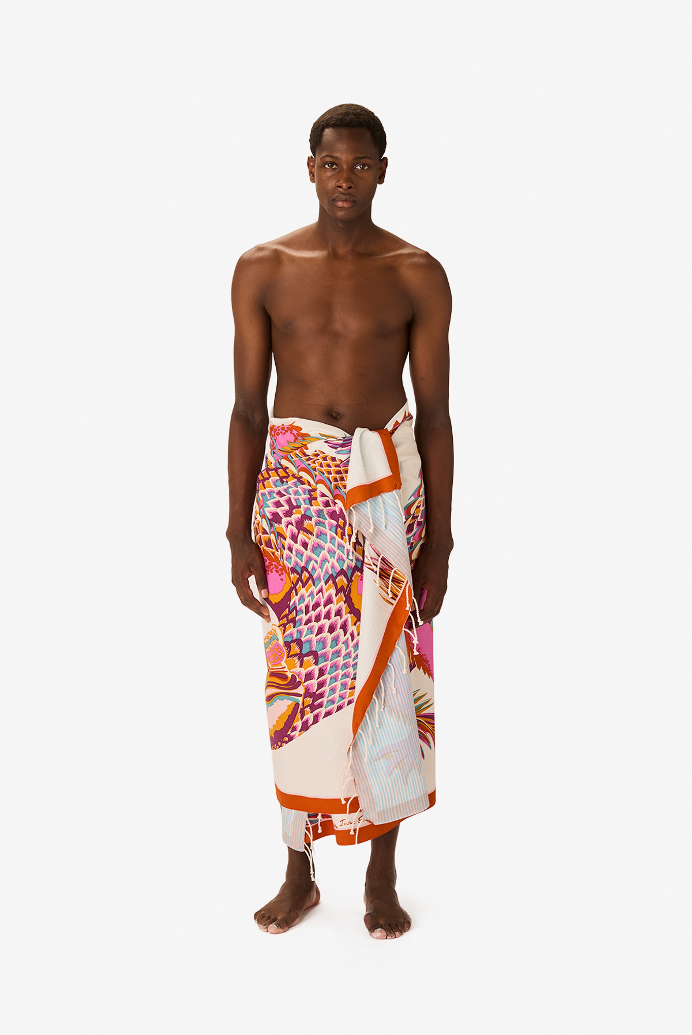 Fouta 100 - Croco - Blanc