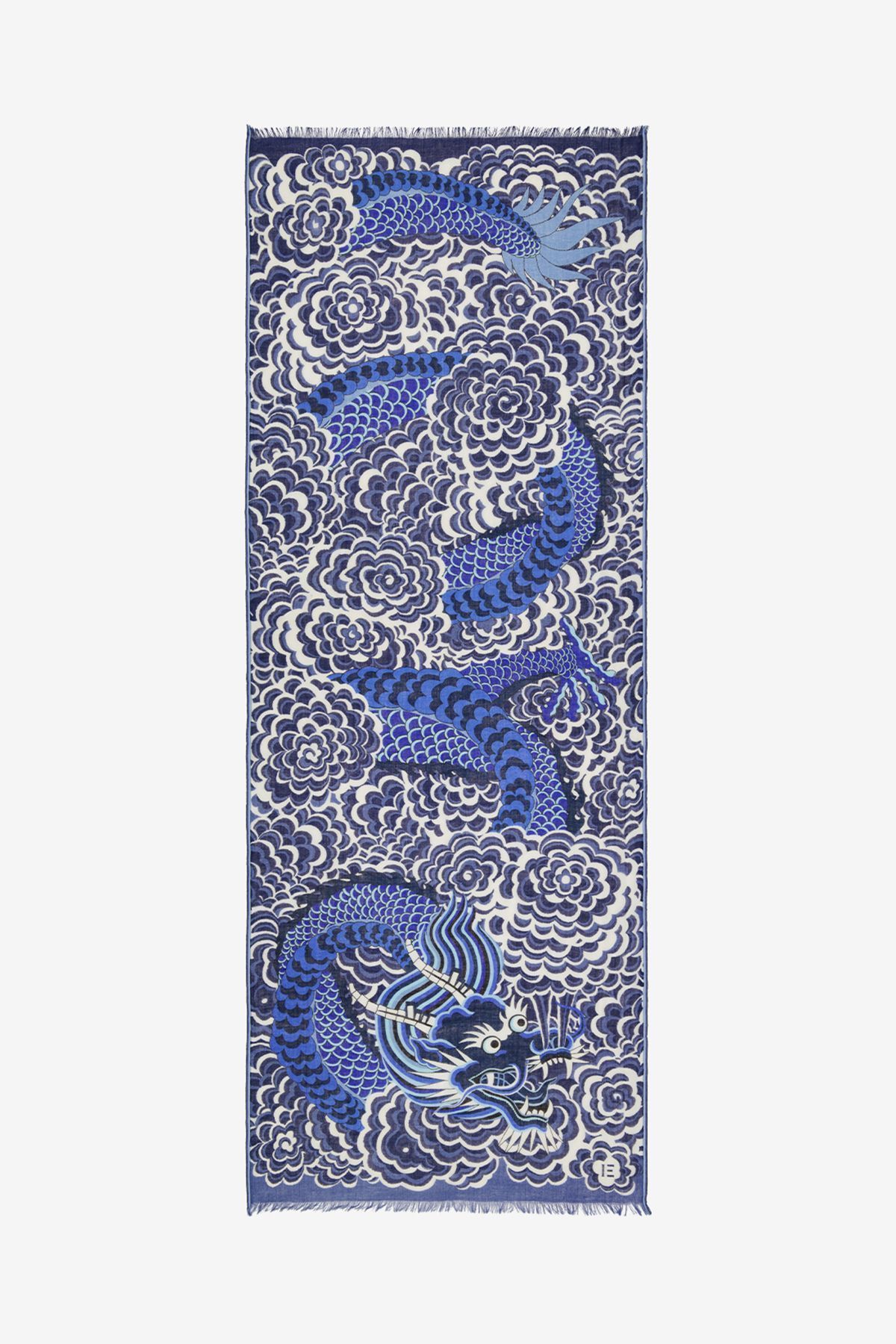 Écharpe 70 - Dragon - Bleu