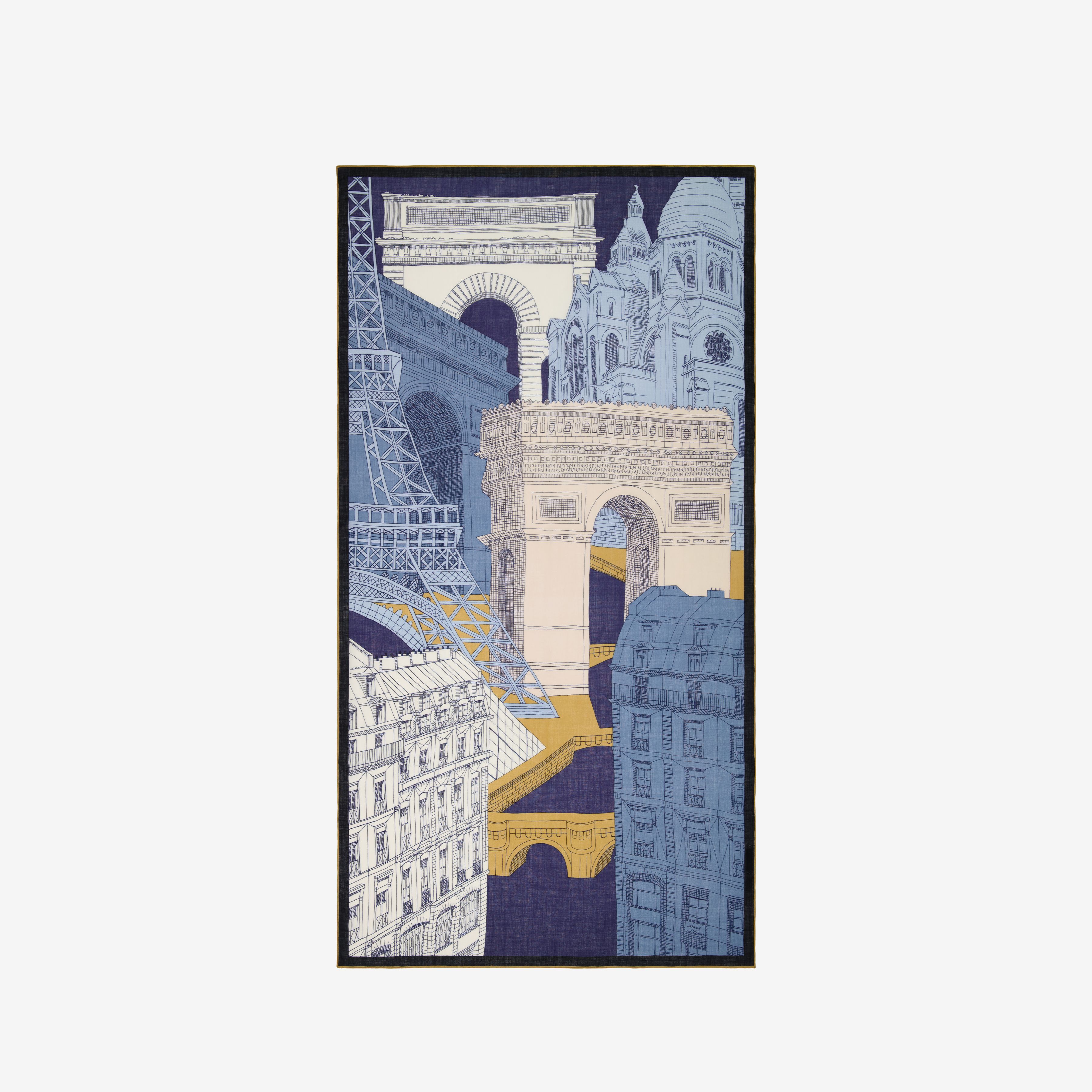 Scarf 100 - Paris - Navy