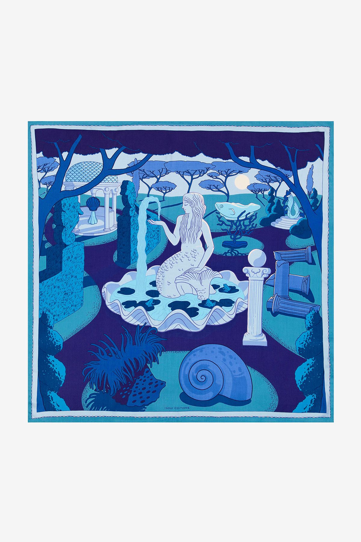 Carré 100 - Jardin - Bleu Marine