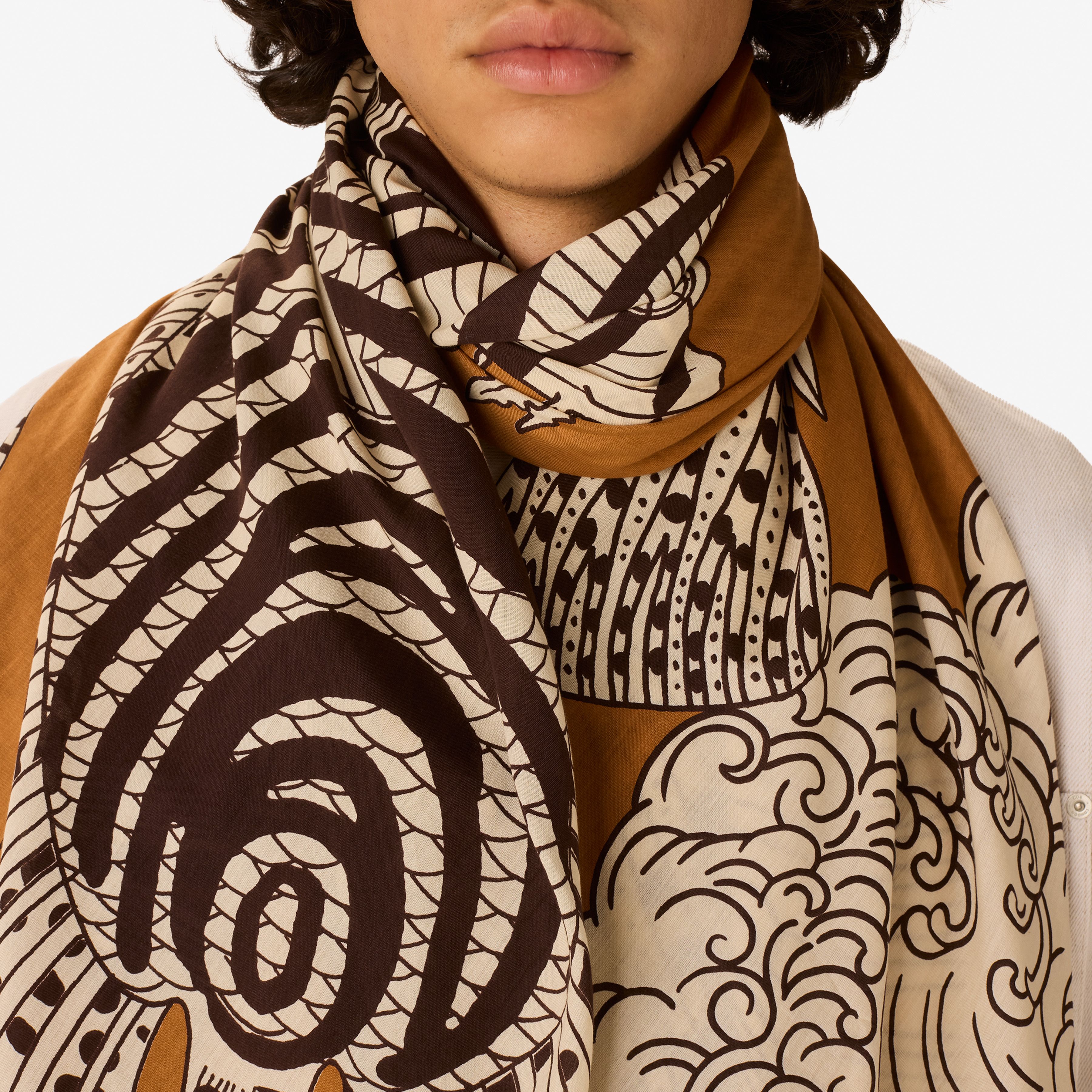 Bufanda 100 - Vague - Marrón dorado