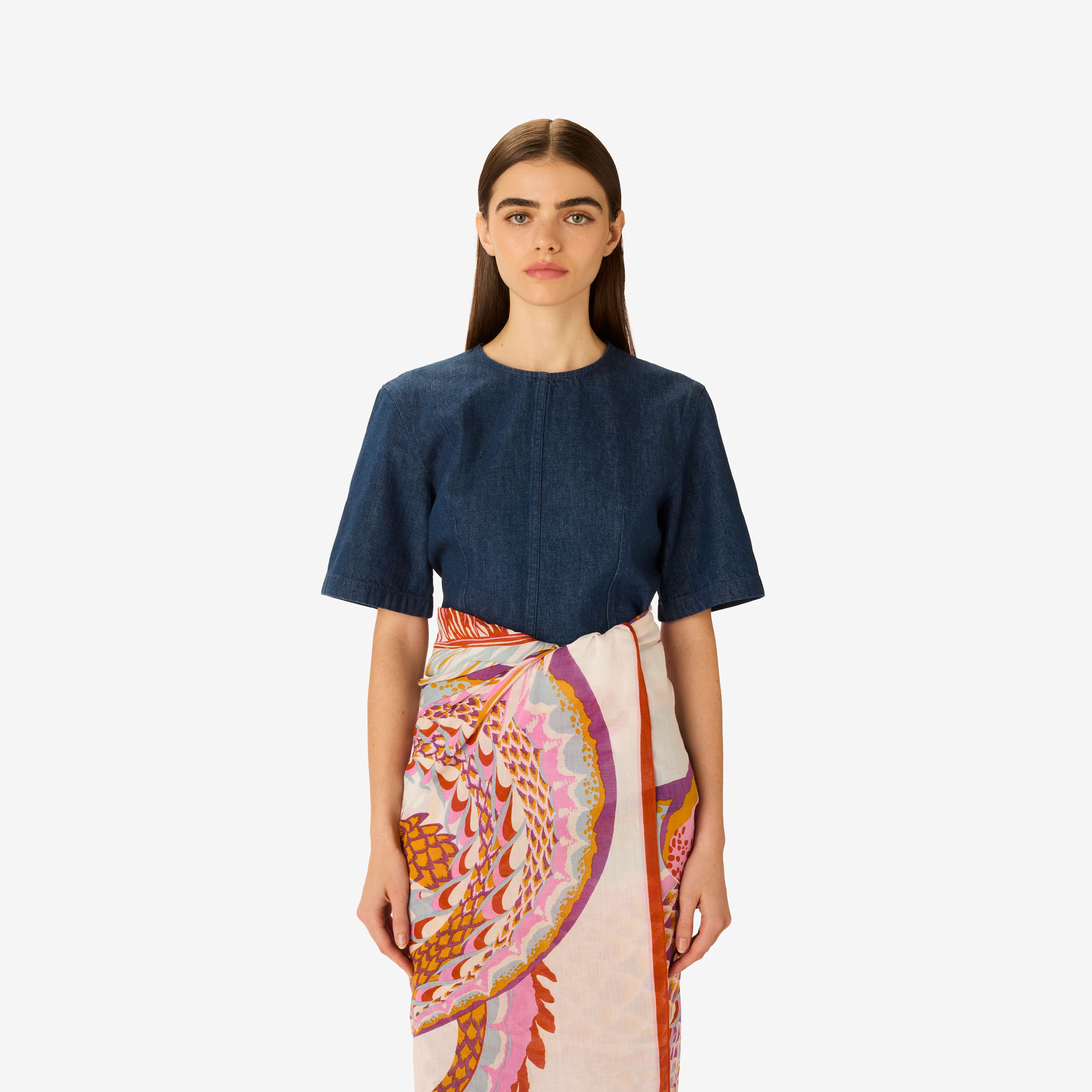 Scarf 100 - Croco - White