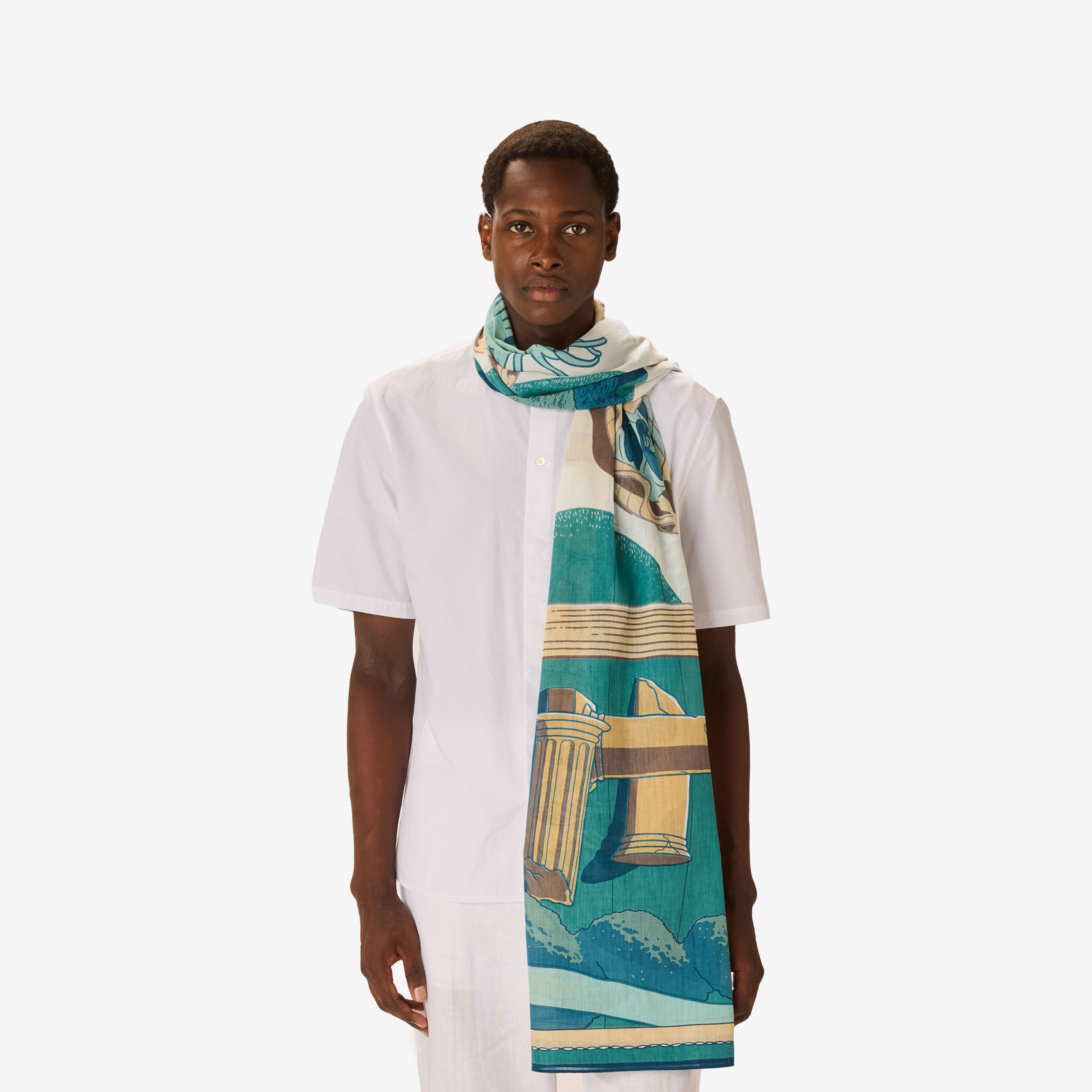Scarf 100 - Jardin - Turquoise