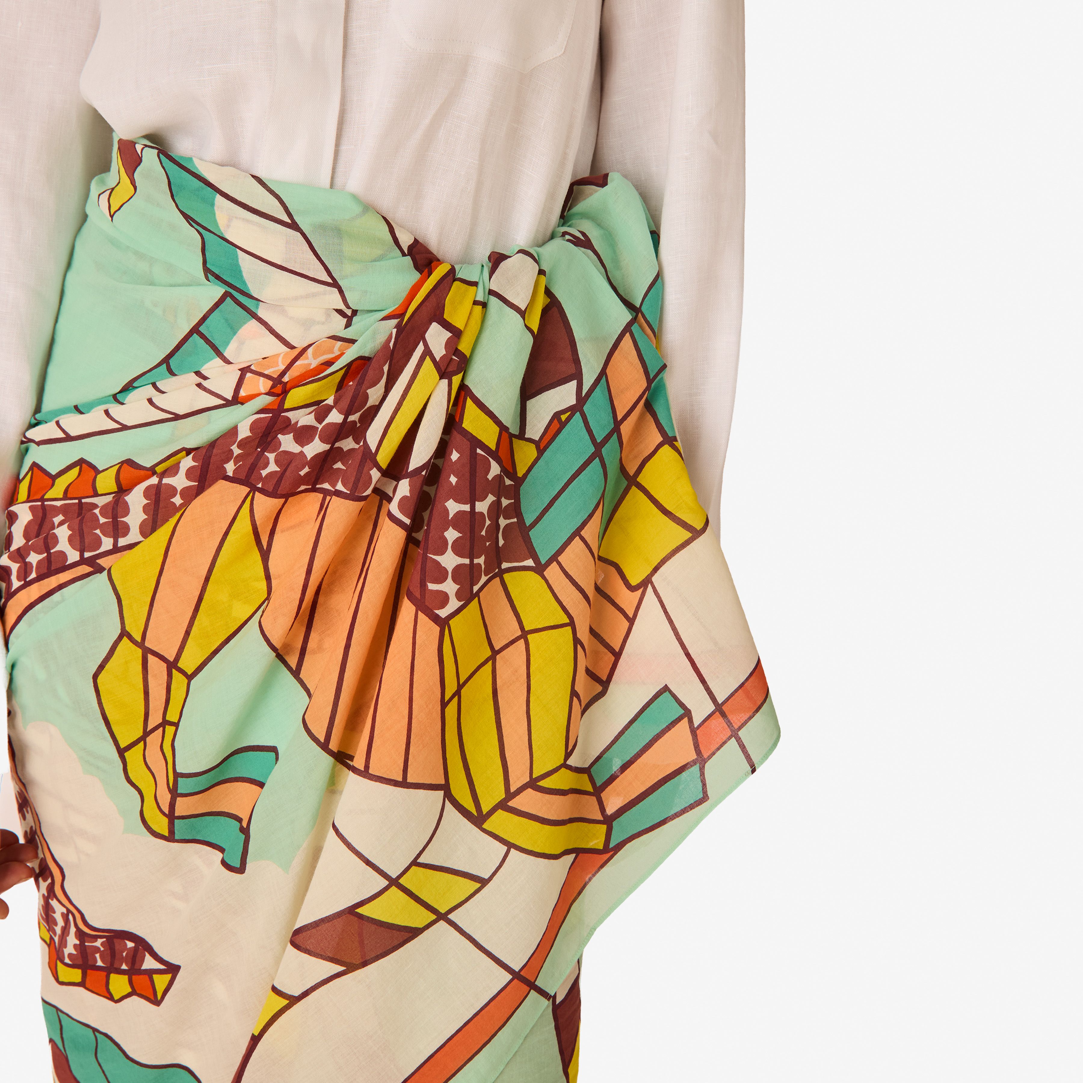 Ciarpe 100 - Cerfs Volants - Blu Turchese