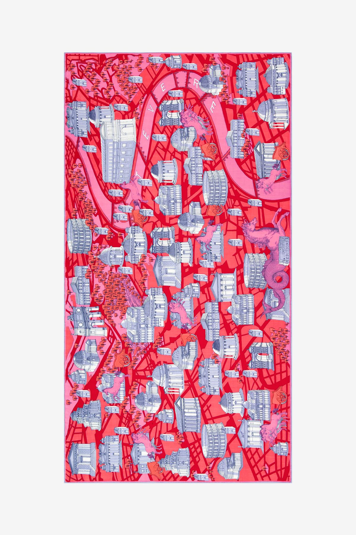 Écharpe 100 - Rome - Rouge