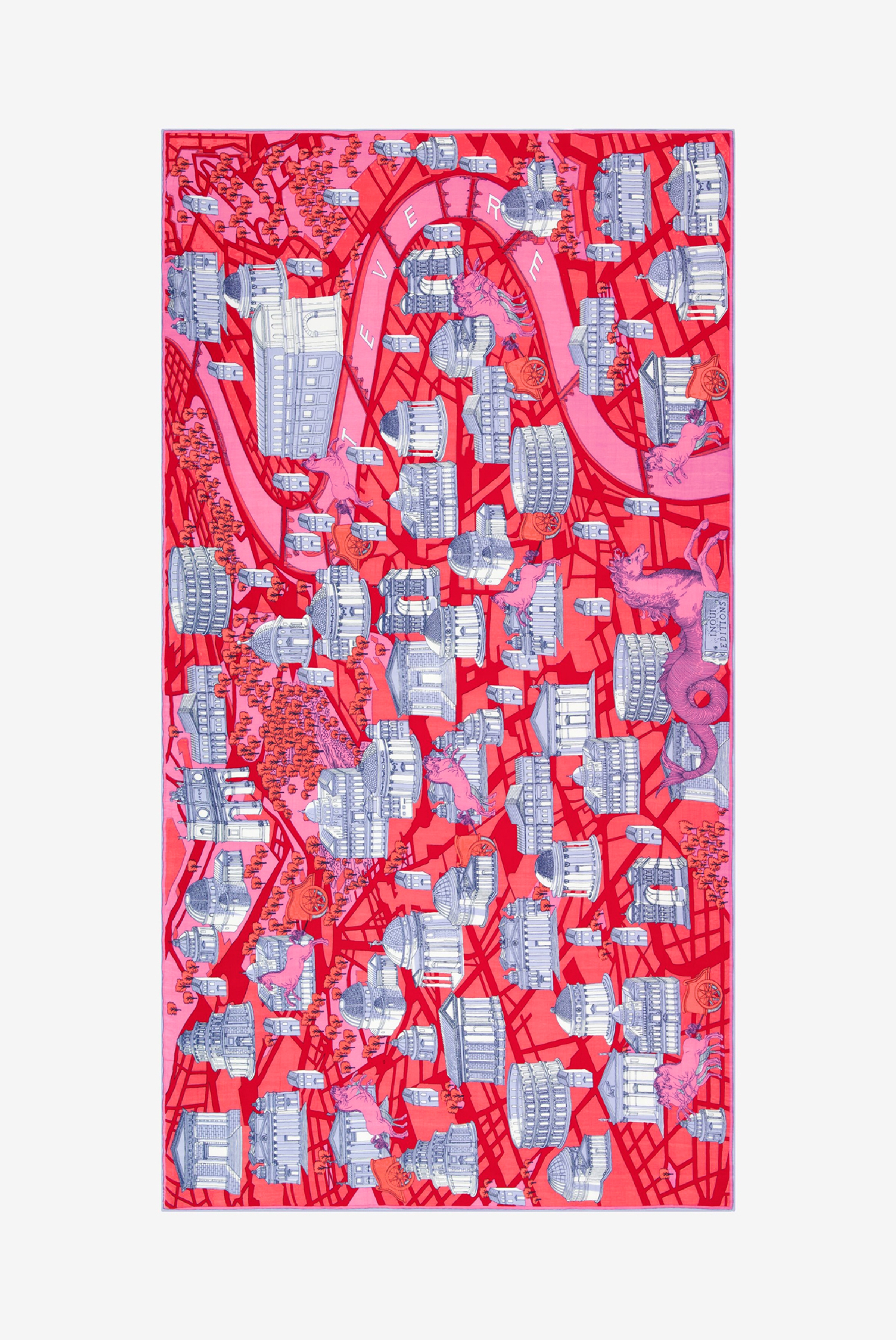 Écharpe 100 - Rome - Rouge