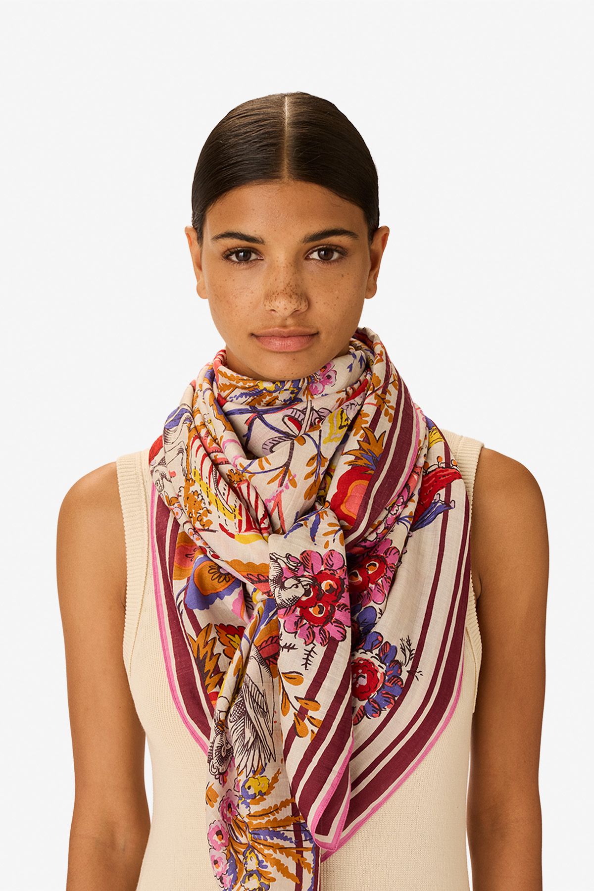 Carré 130 - Pagode - Blanc