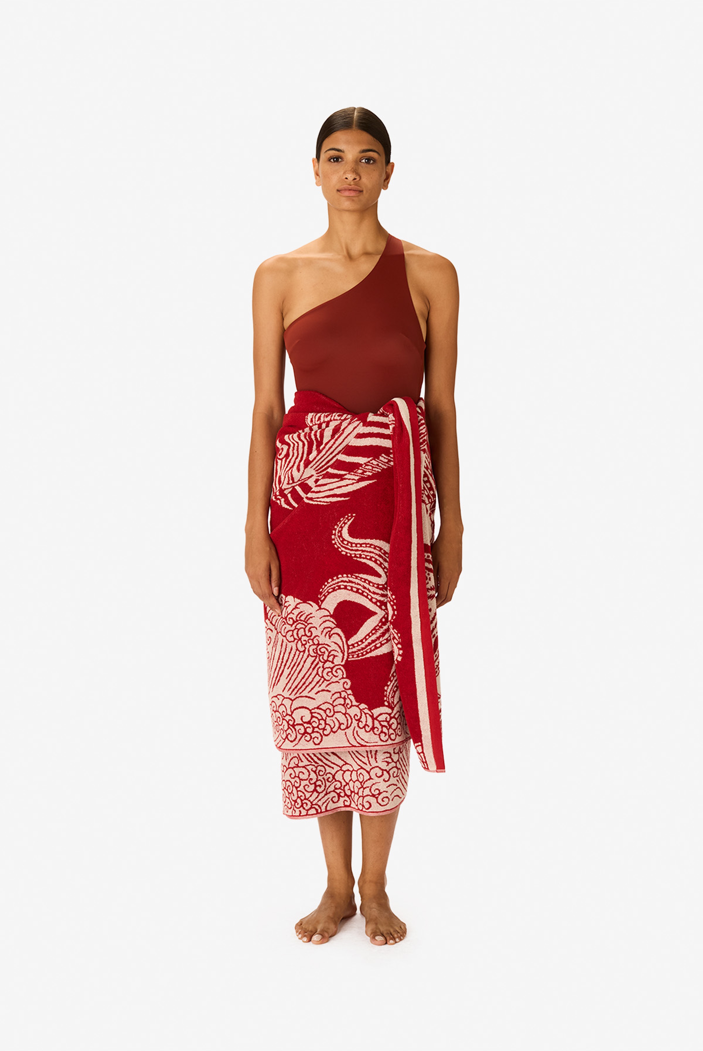 Serviette De Plage 100 - Poseidon - Rouge