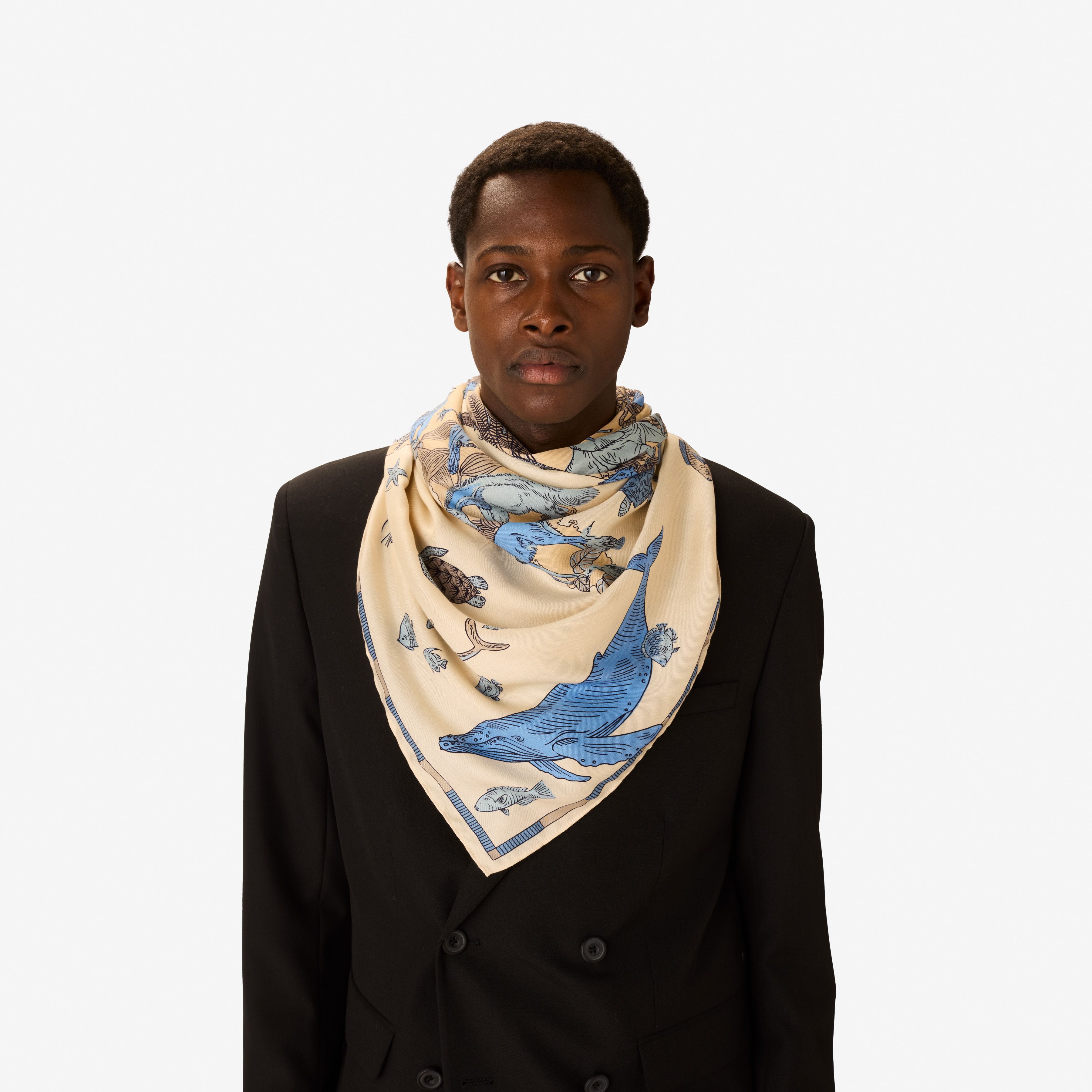 Carré 130 - Atlas - Blanc