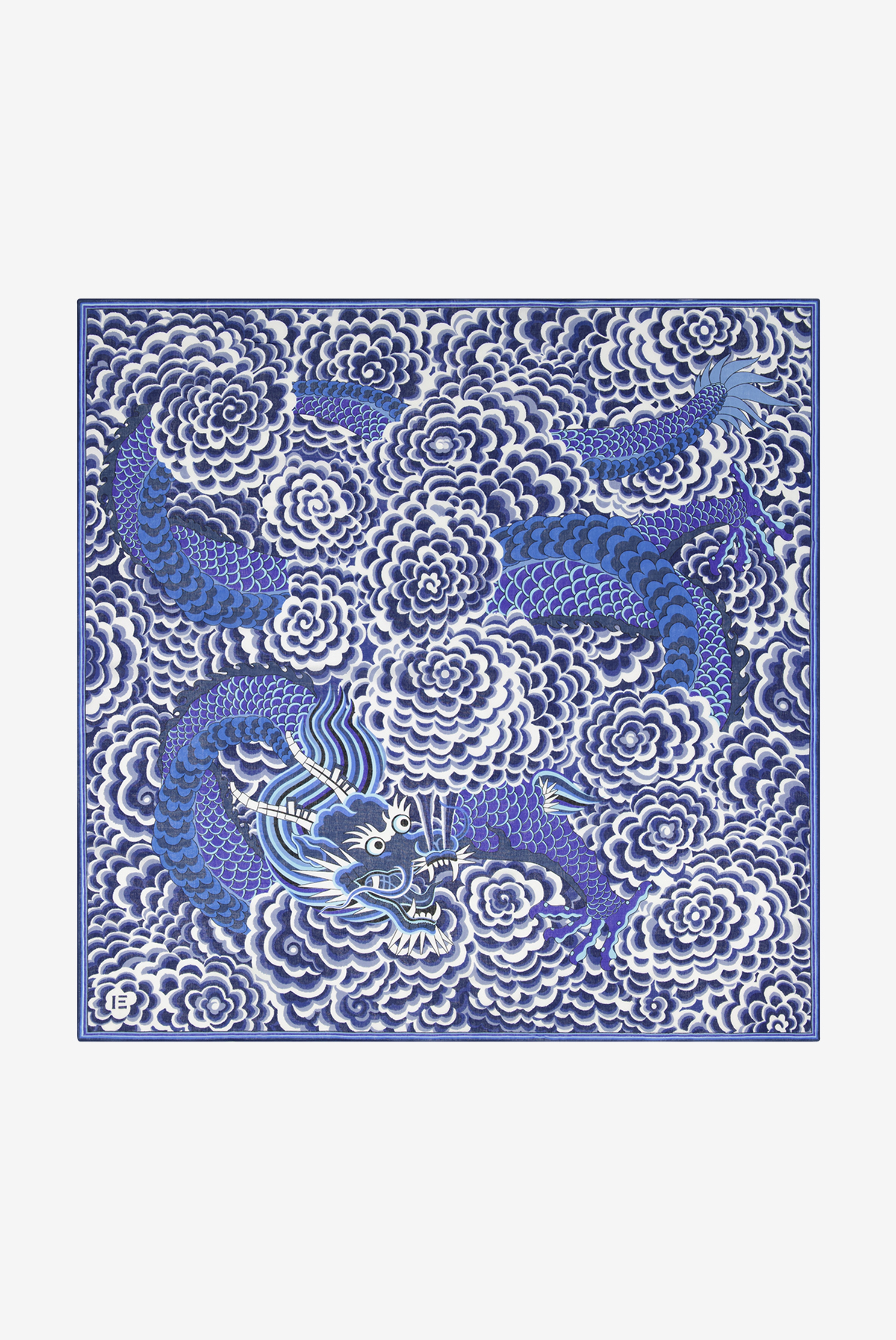 Carré 130 - Dragon - Bleu