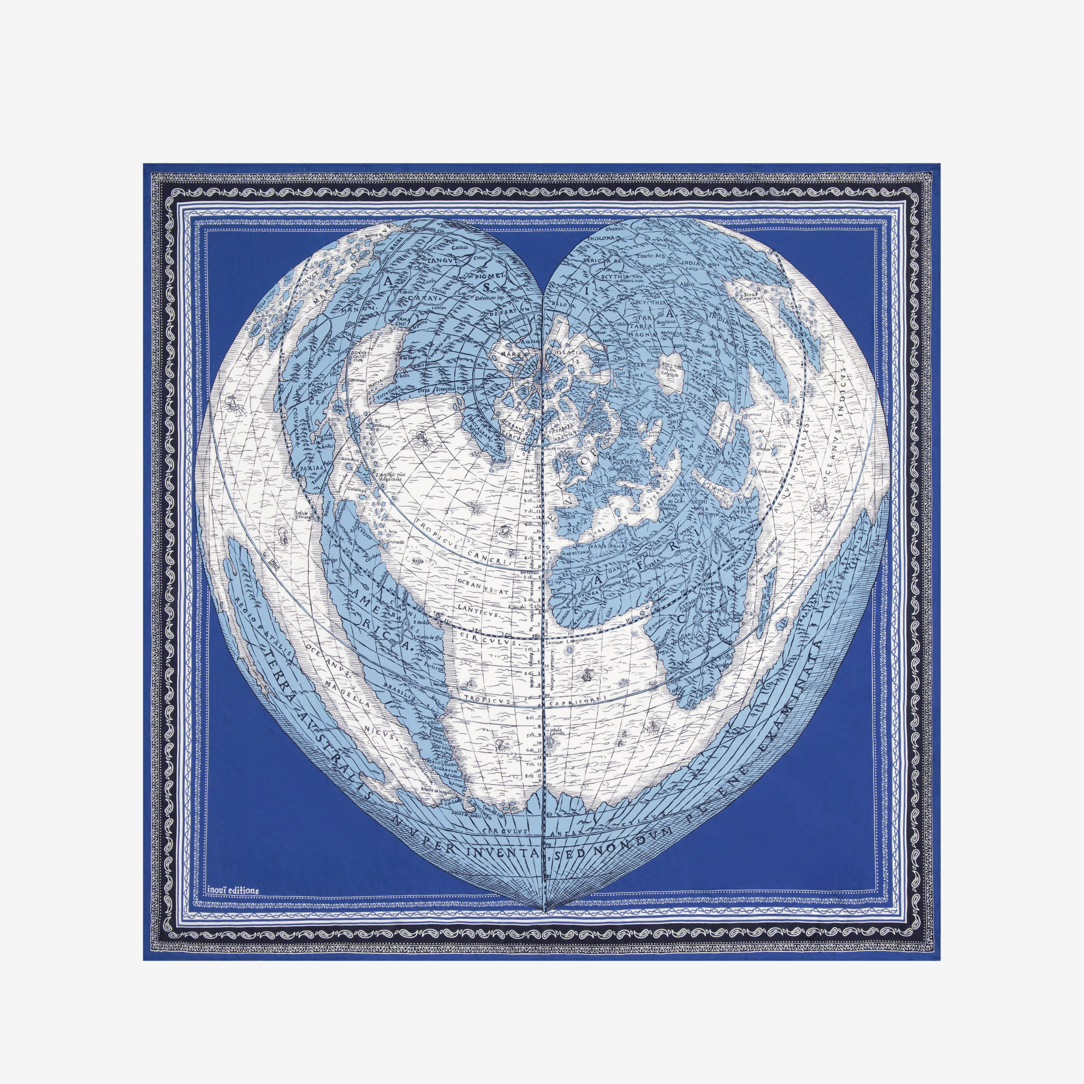 Square 100 - Mappemonde - Blue